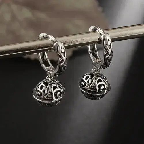 Other Hollow Small Ball Hoop-Shaped Copper Earring Size ONE SIZE - 4 Thumbnail