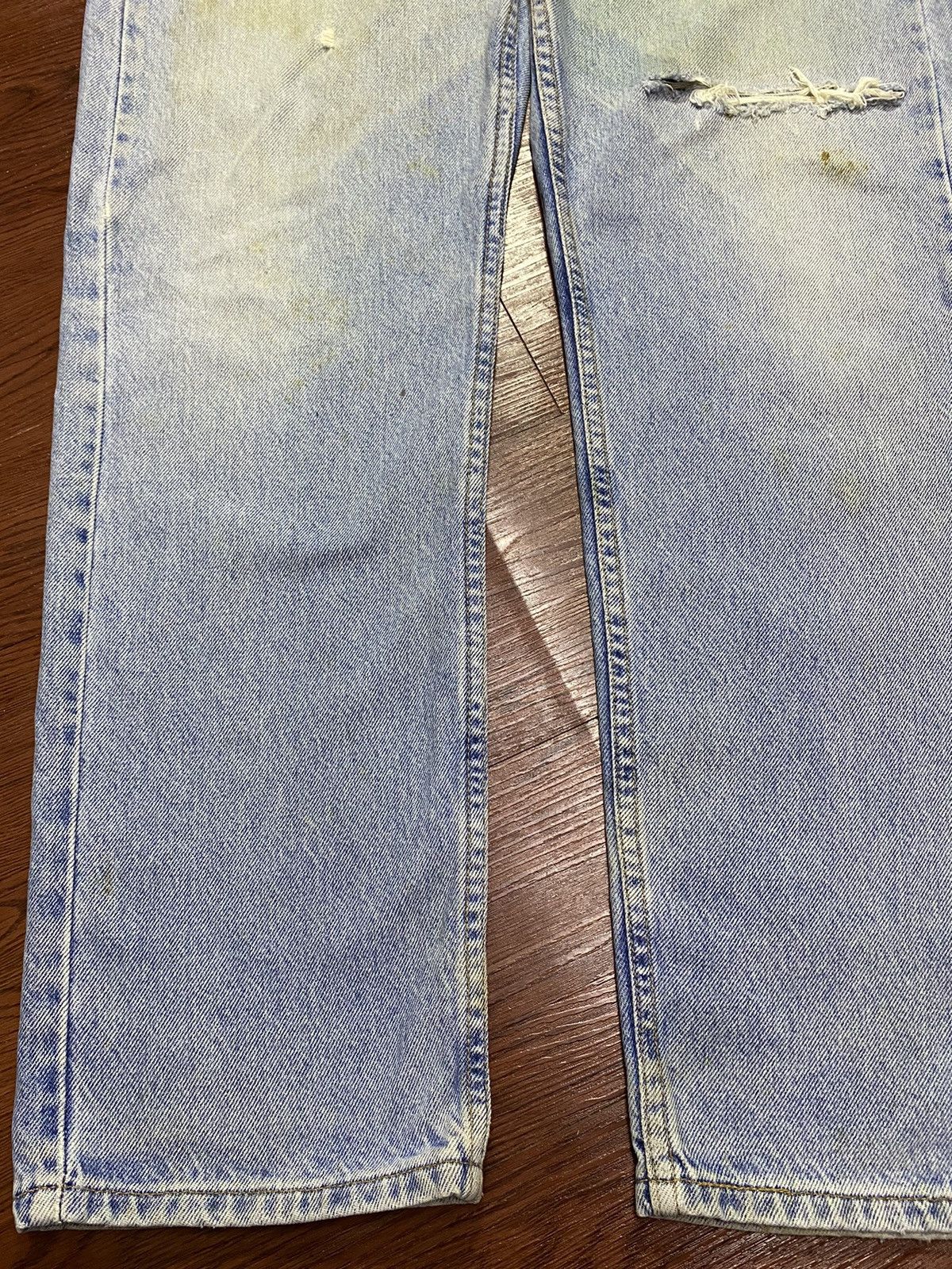 Levi's Vintage Levis505 80’s Orange Tab Grunge Distressed Jeans Size US 35 - 9 Thumbnail