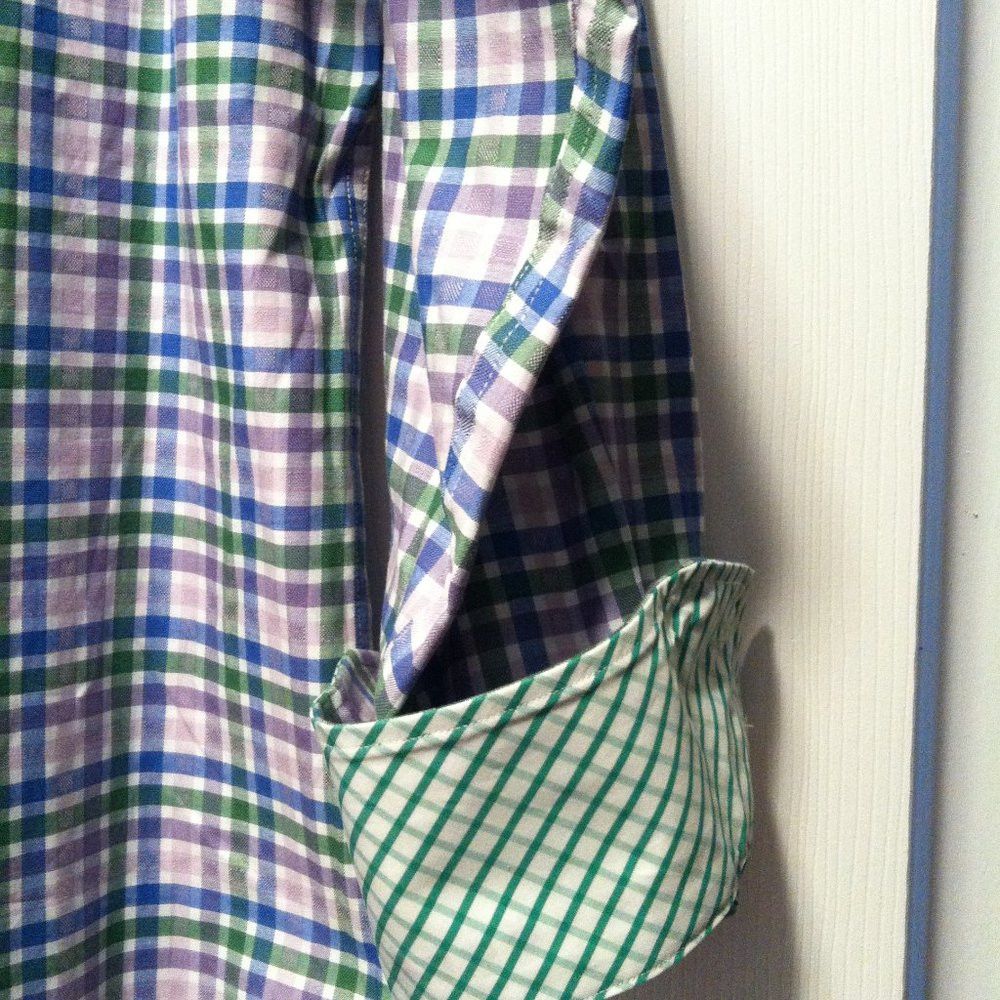 Thomas Dean THOMAS DEAN MENS NEW PLAID COTTON CASUAL SHIRT SIZE: M Size US M / EU 48-50 / 2 - 6 Thumbnail