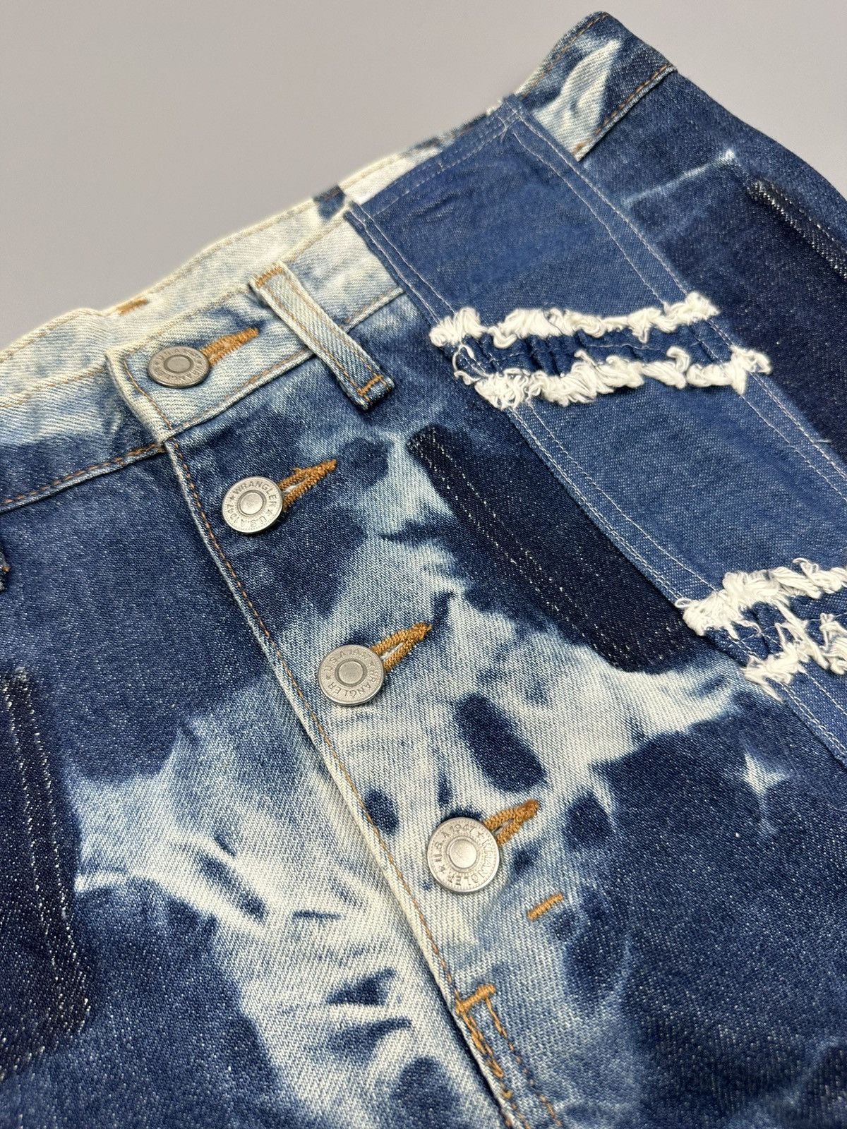 Vintage × Wrangler 🔥Rare🔥Vintage Wrangler Bleached Flared Denim Size US 31 - 7 Thumbnail