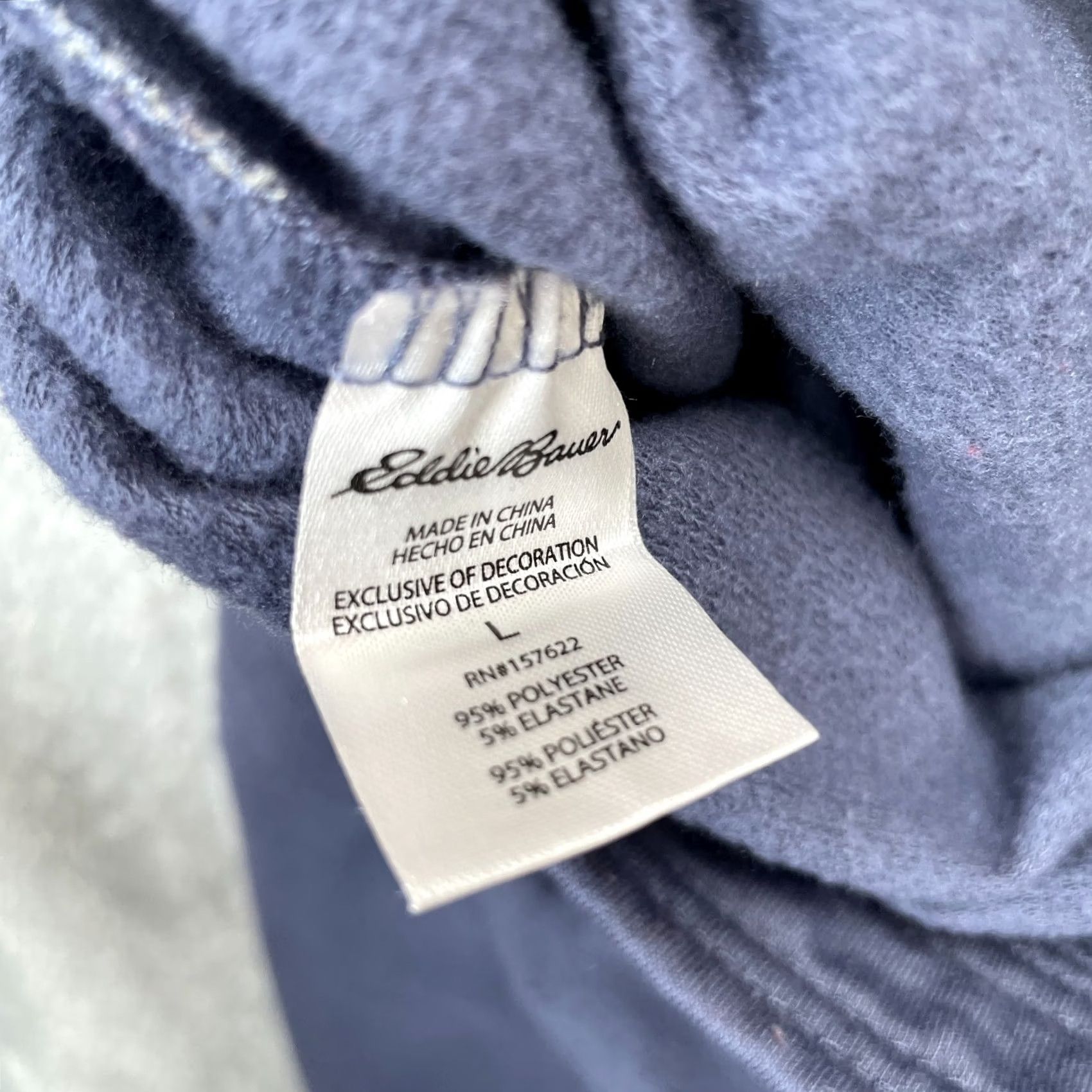 Eddie Bauer Eddie Bauer Pants Womens Large Blue Lounge Jogger French Terry Lined Tapered Leg Size 36" / US 14 / IT 50 - 4 Thumbnail