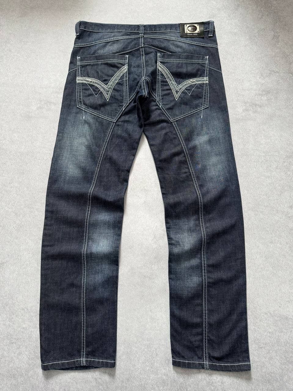 Japanese Brand Y2K Wampir Dark Denim Jeans Size US 36 / EU 52 - 2 Thumbnail