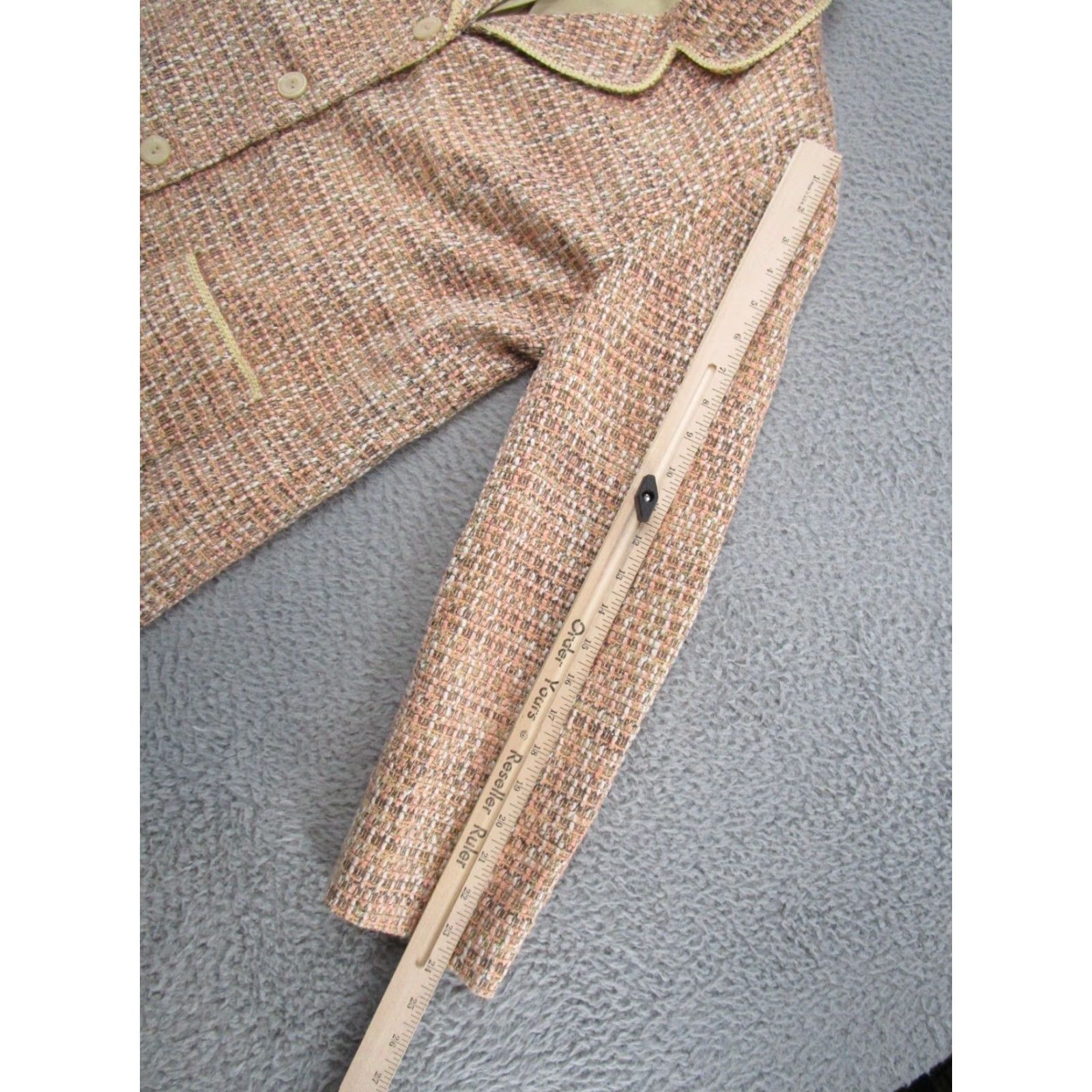 Vintage VINTAGE Alfred Dunner Blazer Jacket Women 12 Tweed Check Long Sleeve Career Work Jacket Blazer Mens Womens Size XL / US 12-14 / IT 48-50 - 6 Thumbnail