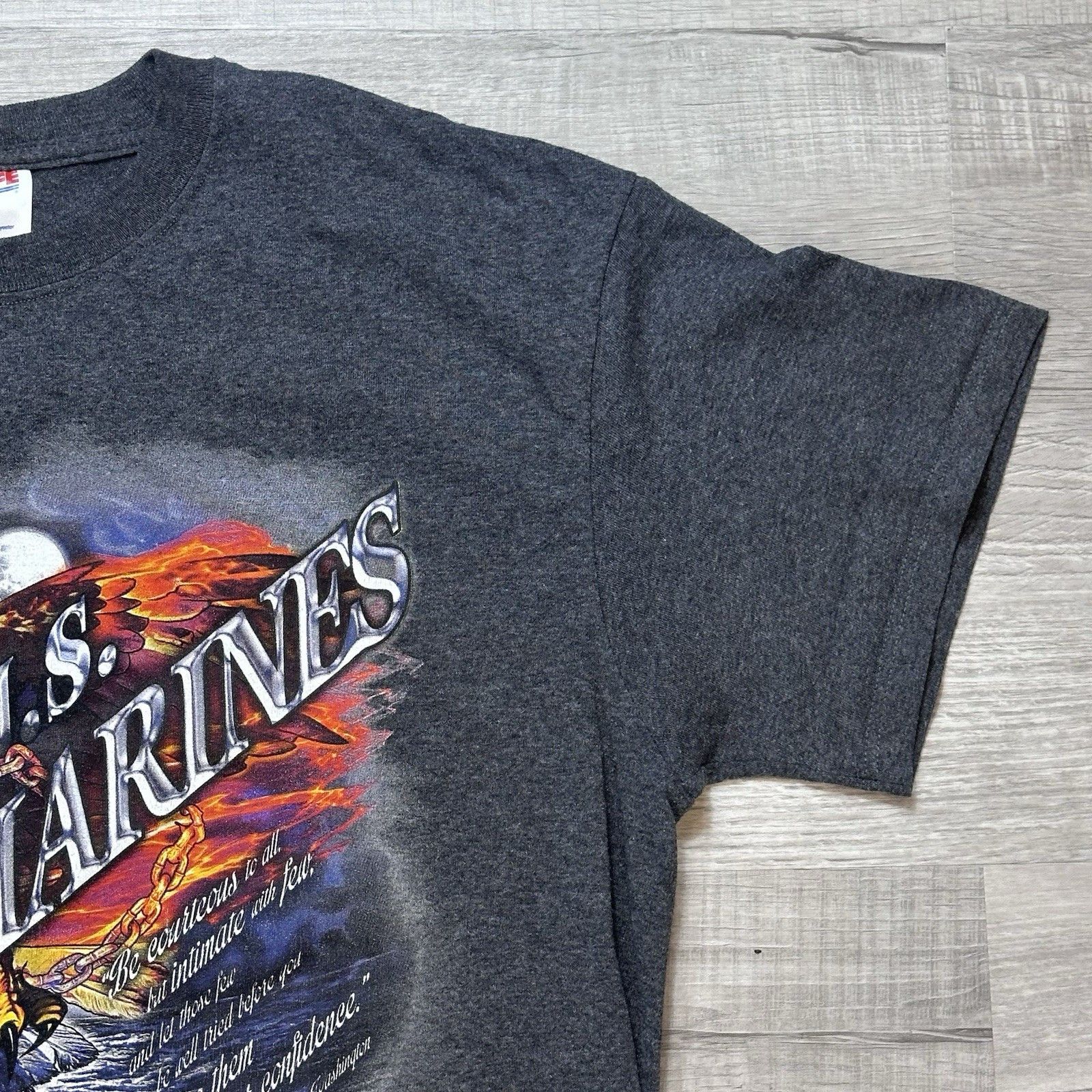 Vintage Vintage 90s SOFFE U.S. Marines Short Sleeve T-Shirt Men’s XL Size US XL / EU 56 / 4 - 4 Thumbnail