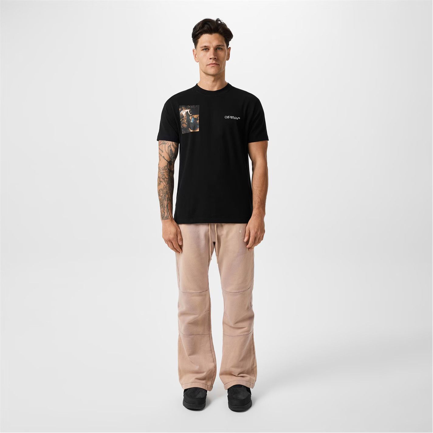 Off-White o1g2r1mq0226 Caavaggio Angel Slim Fit T-Shirt In Black Size US XS / EU 42 / 0 - 3 Thumbnail