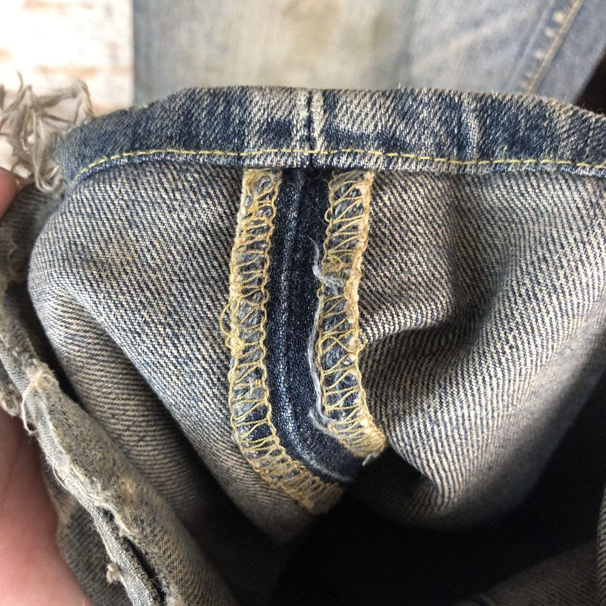 Levi's 503 Levis Blue ripped distressed Denim jeans #A2615 Size US 30 / EU 46 - 12 Thumbnail
