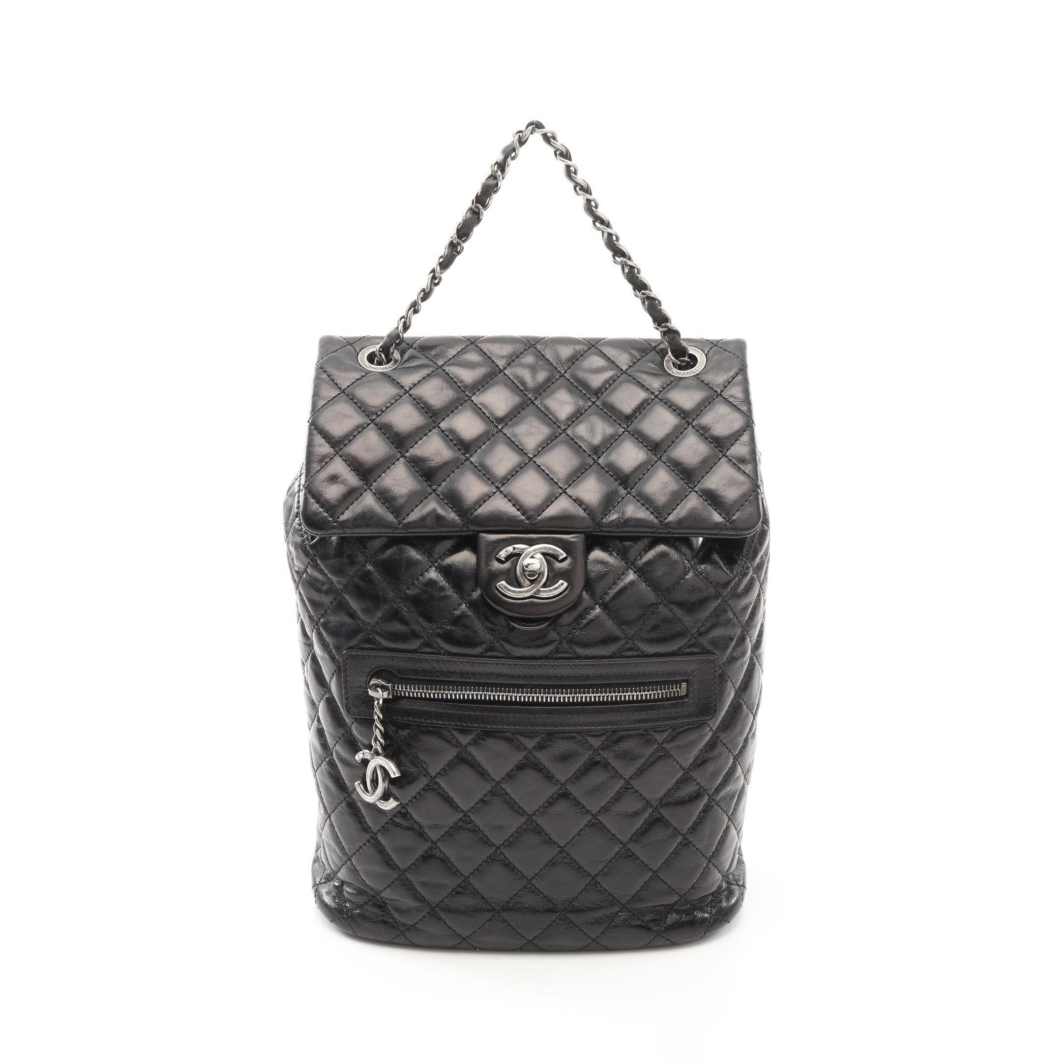 Chanel Chanel Matelasse Backpack Rucksack Aged Calfskin Black Antique Silver Hardware Size ONE SIZE - 1 Thumbnail