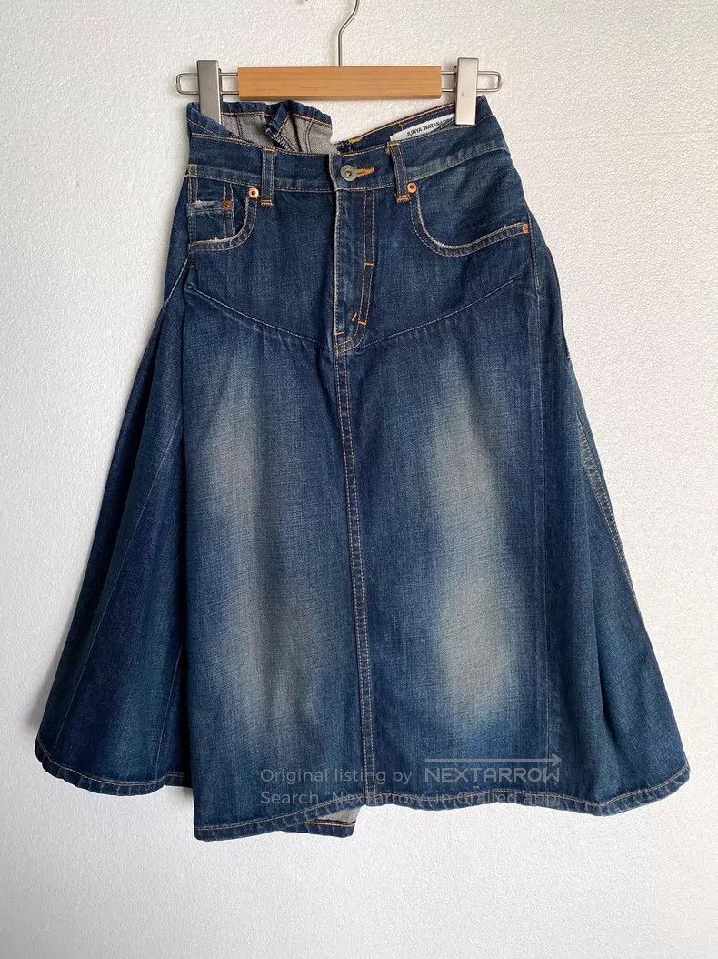 Junya Watanabe JUNYA WATANABE size S Asymmetrical Patchwork Washed Denim S Size 23" - 1 Thumbnail