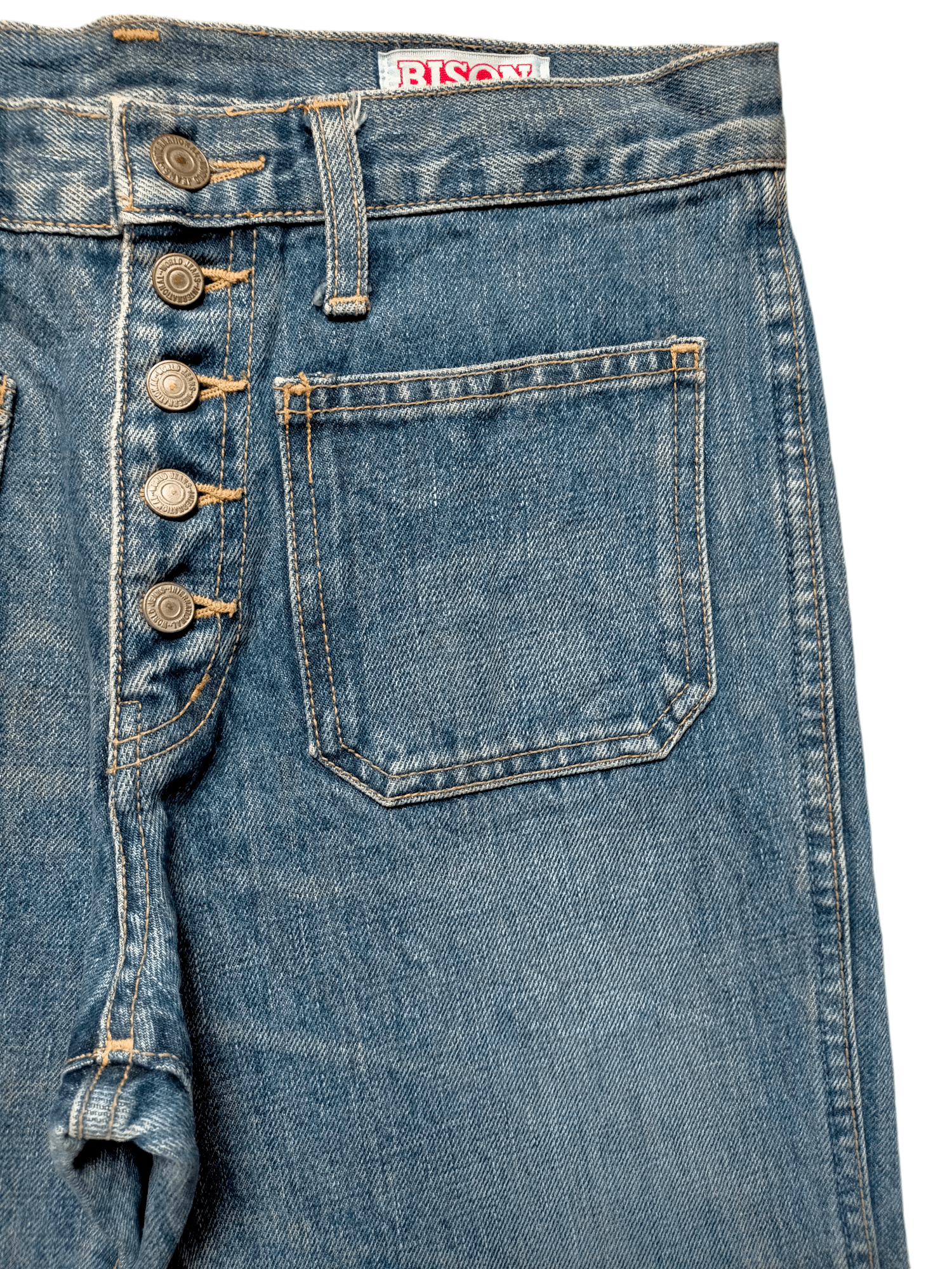 Hysteric Glamour × Japanese Brand Flare Jeans Vtg Bison Japan Bell Bottom Boot cut Denim Size US 30 / EU 46 - 5 Thumbnail