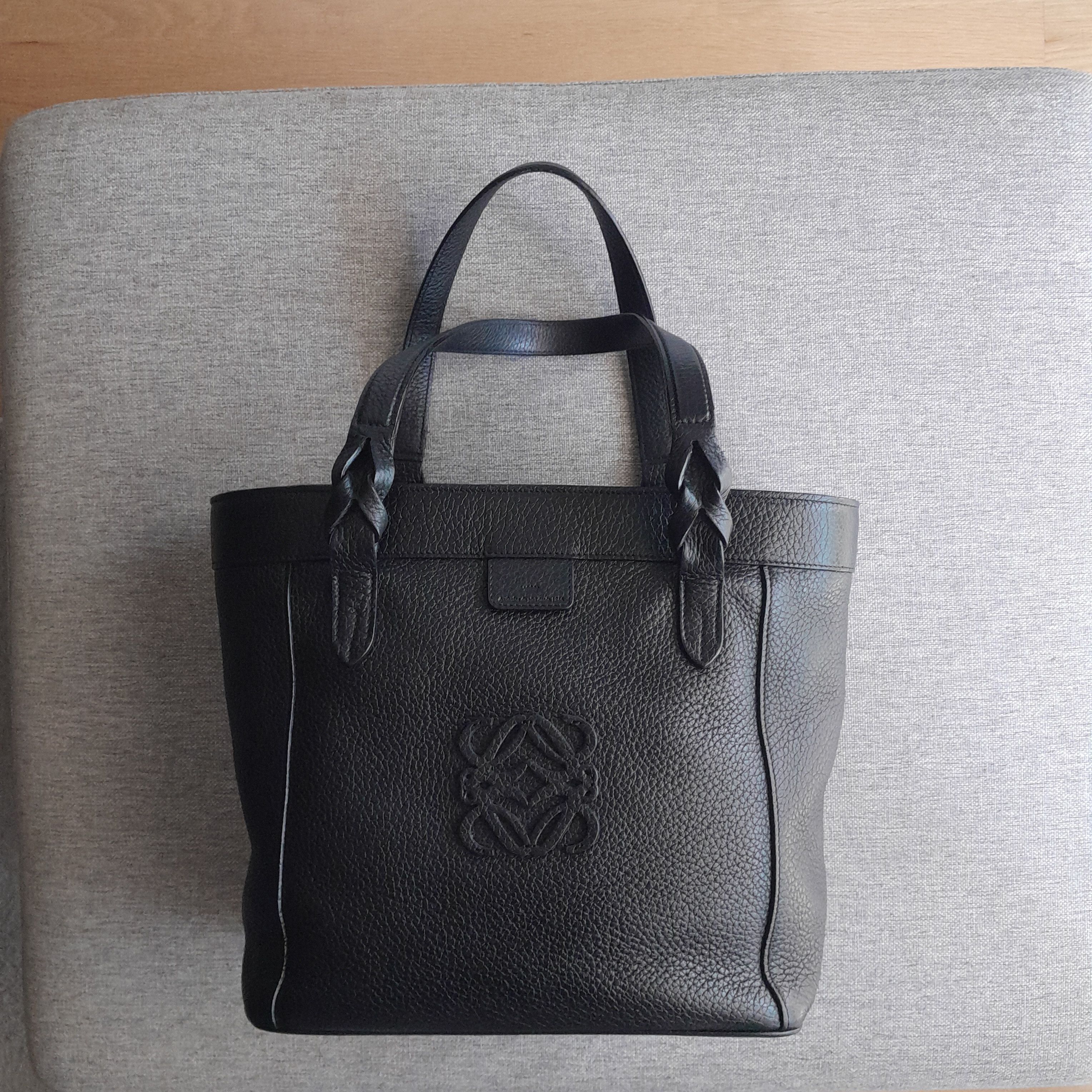 image of Loewe Fusta Tote Bag in Black, Women's