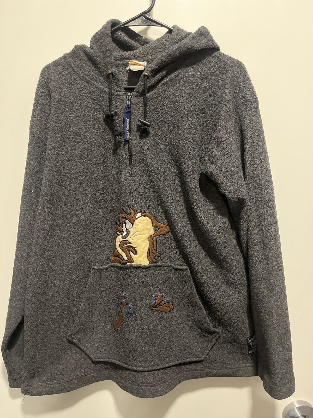 Vintage Looney Tunes Taz Quarter zip Size US L / EU 52-54 / 3 - 1 Thumbnail