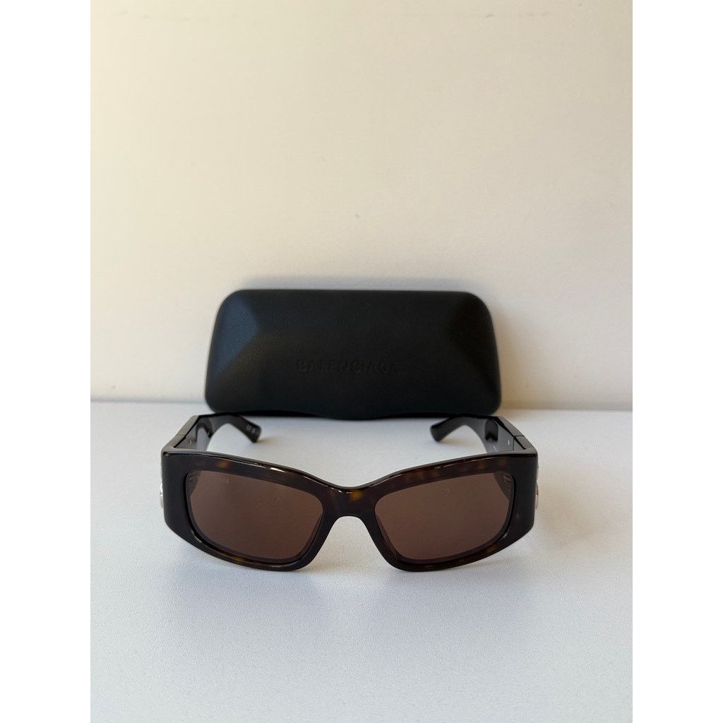 Balenciaga NEW Balenciaga BB0260S Bossy Sunglasses in Havana Brown Size ONE SIZE - 4 Thumbnail