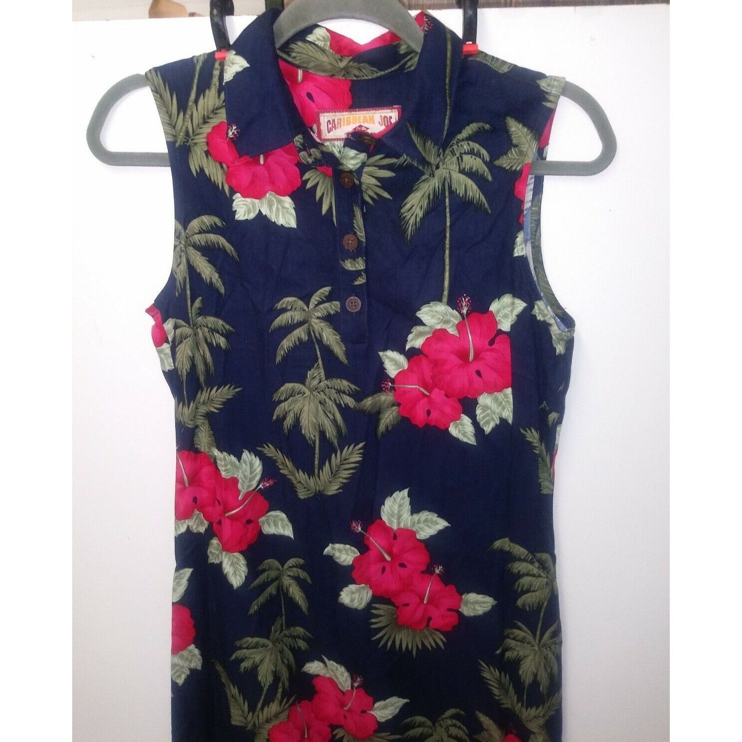 Caribbean Hawaiian Maxi Dress Women's Size S Floral Island Sleeveless Size S / US 4 / IT 40 - 3 Thumbnail