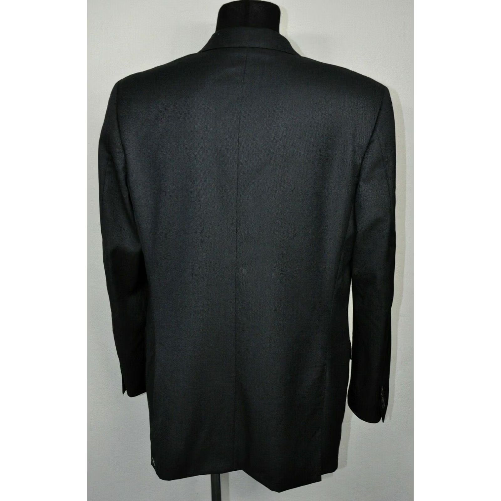Canali Canali Double Breasted Blazer Jacket Mens Regular Size 50 Dark gray Wool Italy 100% Genuine 100%Wool New Size 50R - 3 Thumbnail
