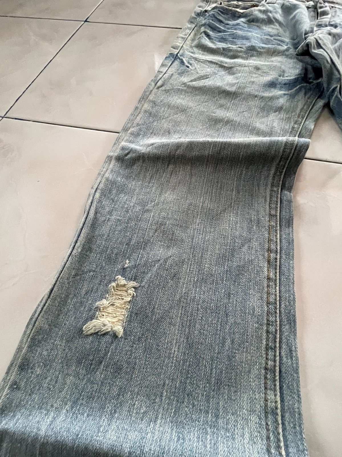 Hysteric Glamour Point Loma Japan I Love ❤️ Surf Patched Faded Wash Jeans Size US 34 / EU 50 - 14 Thumbnail