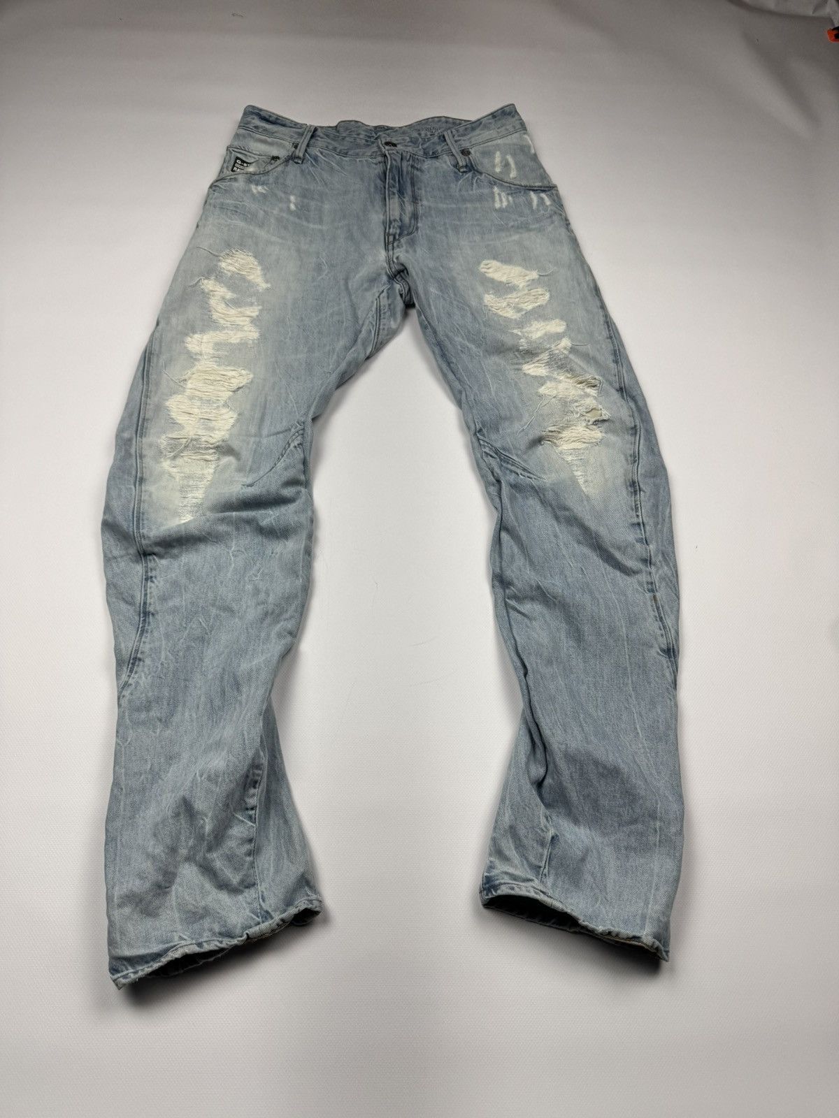 G-Star Vintage G-Star Raw Distressed Banana Cut Jeans Size US 31 - 4 Thumbnail