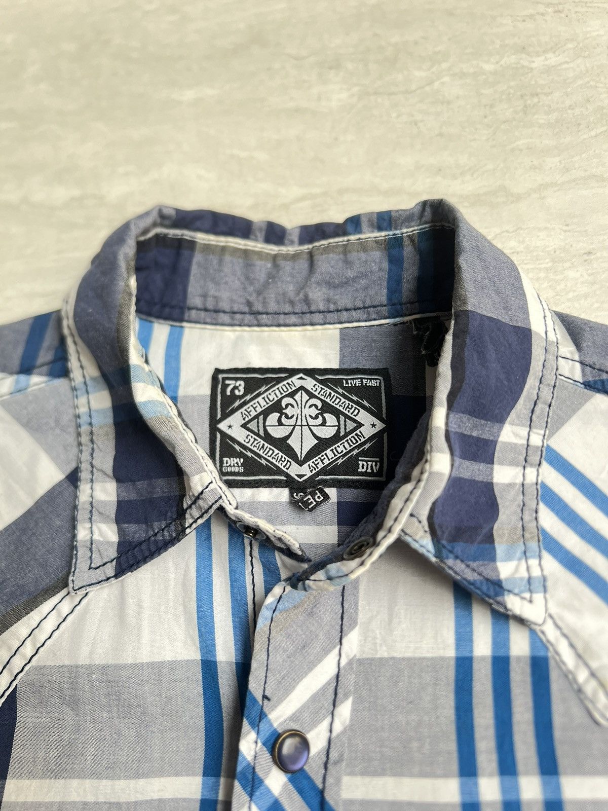 Affliction AFFLICTION Plaid Motive Shirt Size US S / EU 44-46 / 1 - 11 Thumbnail