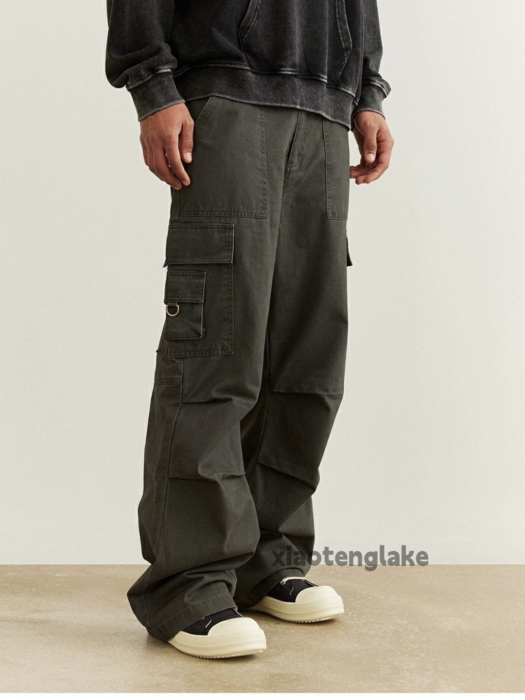 Designer × Japanese Brand × Vintage washed faded loose baggy pleated military cargo pants Size US 34 / EU 50 - 7 Thumbnail