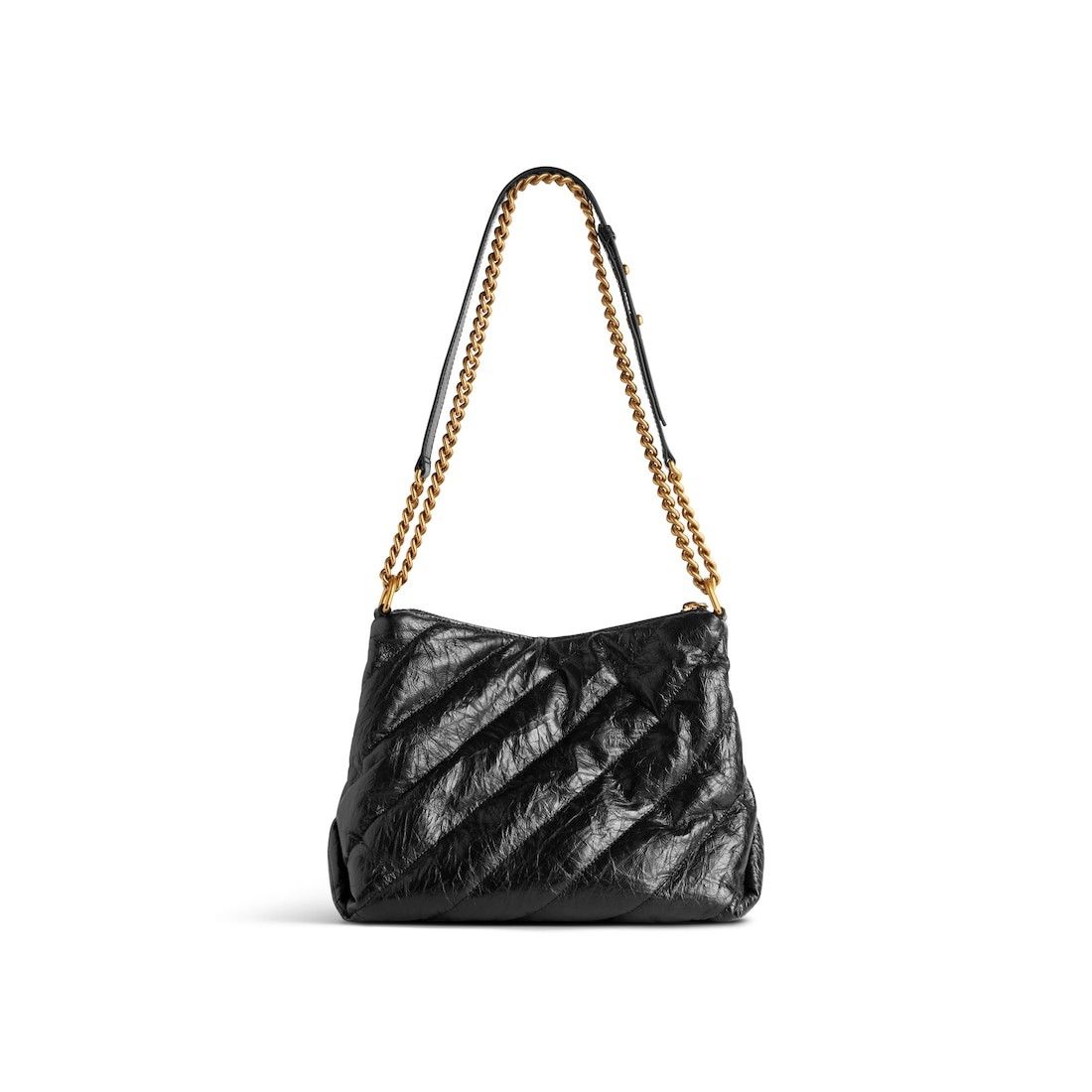 Balenciaga o1s1rm1025 Size: OS / Crush Hobo Bag Small in Black Size ONE SIZE - 6 Thumbnail