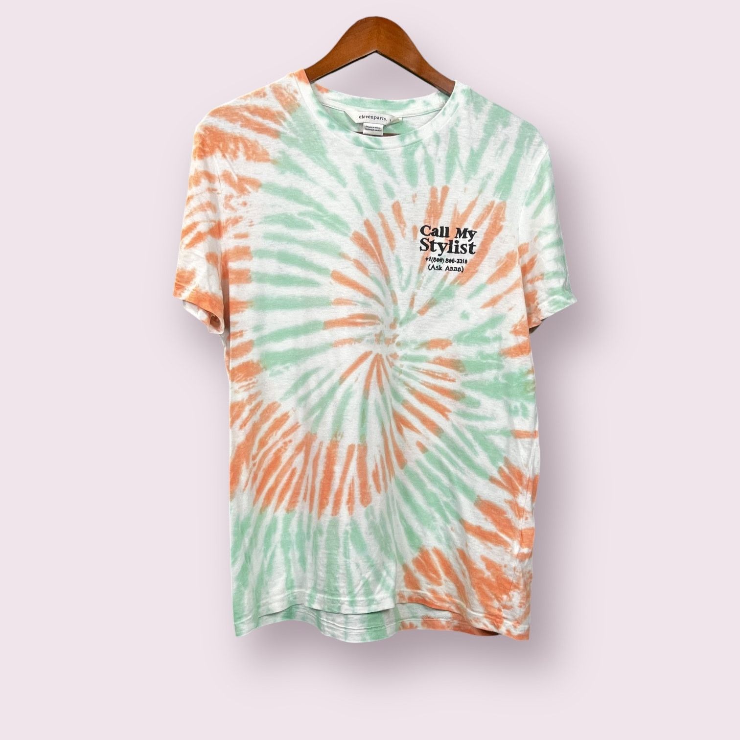 Eleven Paris Men's Elevenparis Tie-Dye Call My Stylist T-shirt Size Small Size US S / EU 44-46 / 1 - 1 Thumbnail
