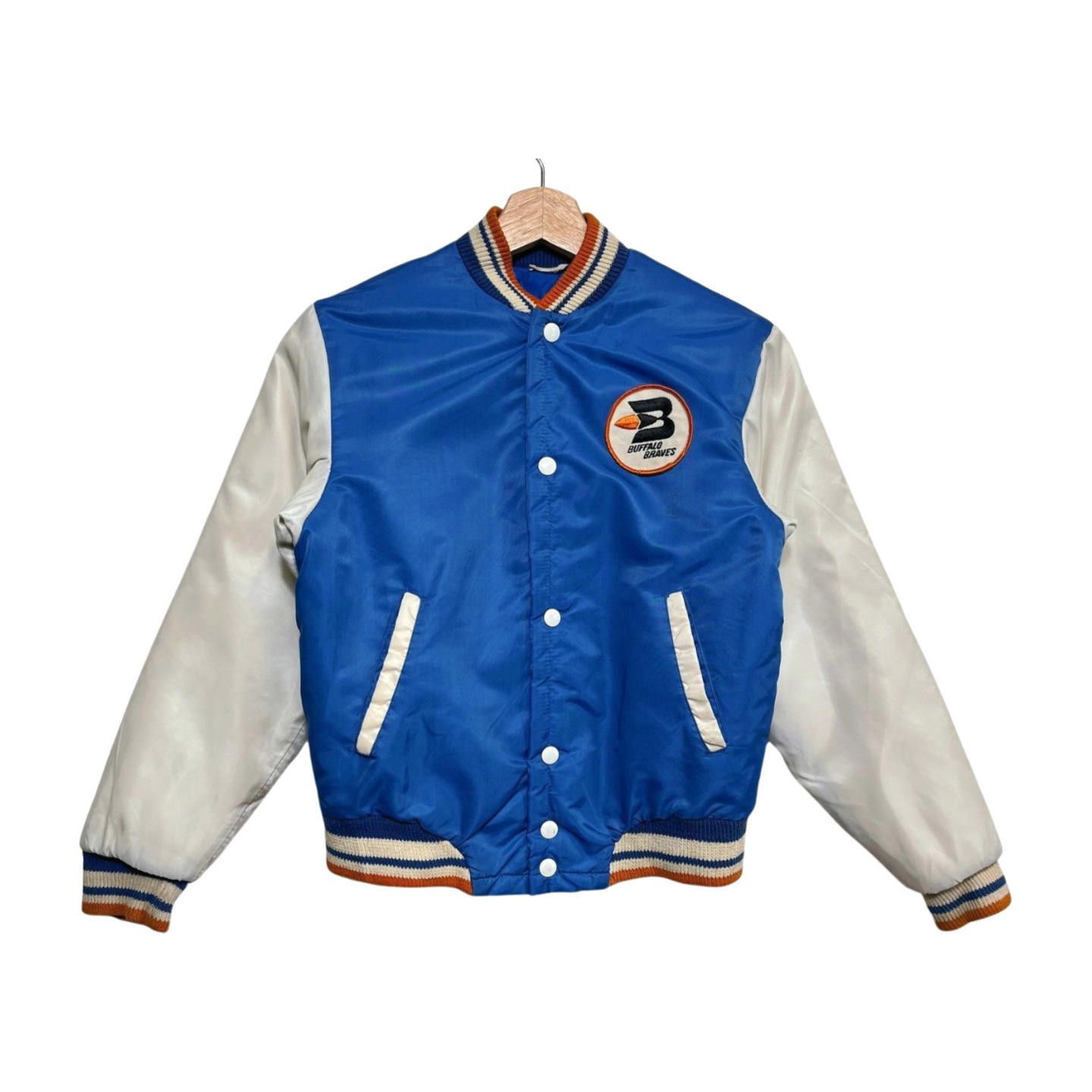 NBA × Vintage Vintage 70s NBA Buffalo Braves Blue Satin Jacket Kids Size Size US XXS / EU 40 - 1 Thumbnail