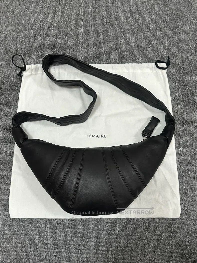 Lemaire LEMAIRE Dark Chocolate Small Lamb Leather Horn Bag Size ONE SIZE - 1 Thumbnail
