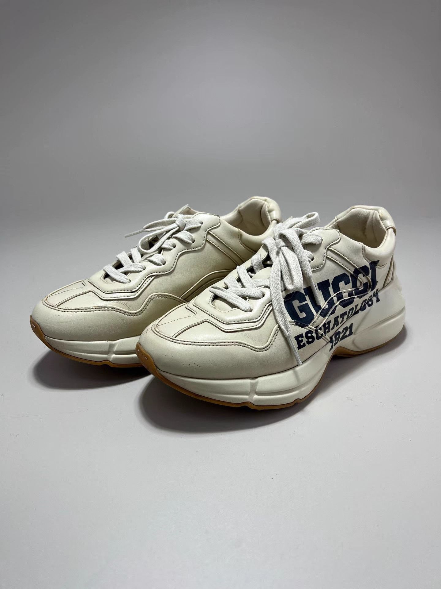 Gucci GUCCI 25th Anniversary Logo Print Dad Sneakers Size US 5.5 / IT 35.5 - 1 Thumbnail