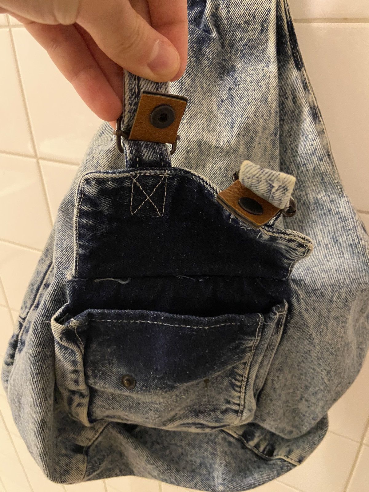 Japanese Brand ARCHIVE jeans washed sling bag Size ONE SIZE - 3 Thumbnail