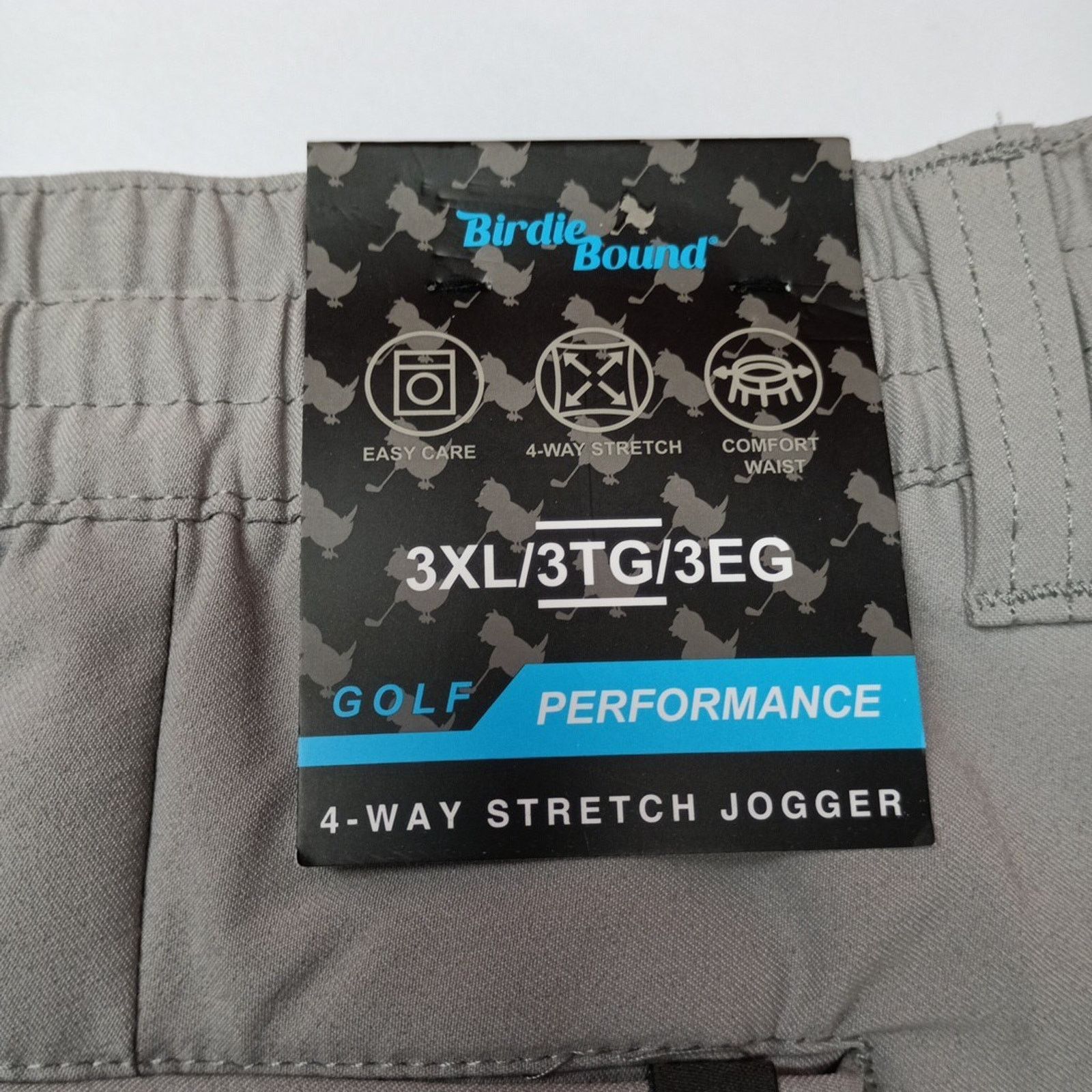 Other Birdie Bound Golf Joggers Men's 3XL Gray Stretch Drawstring Size US 44 / EU 60 - 2 Thumbnail