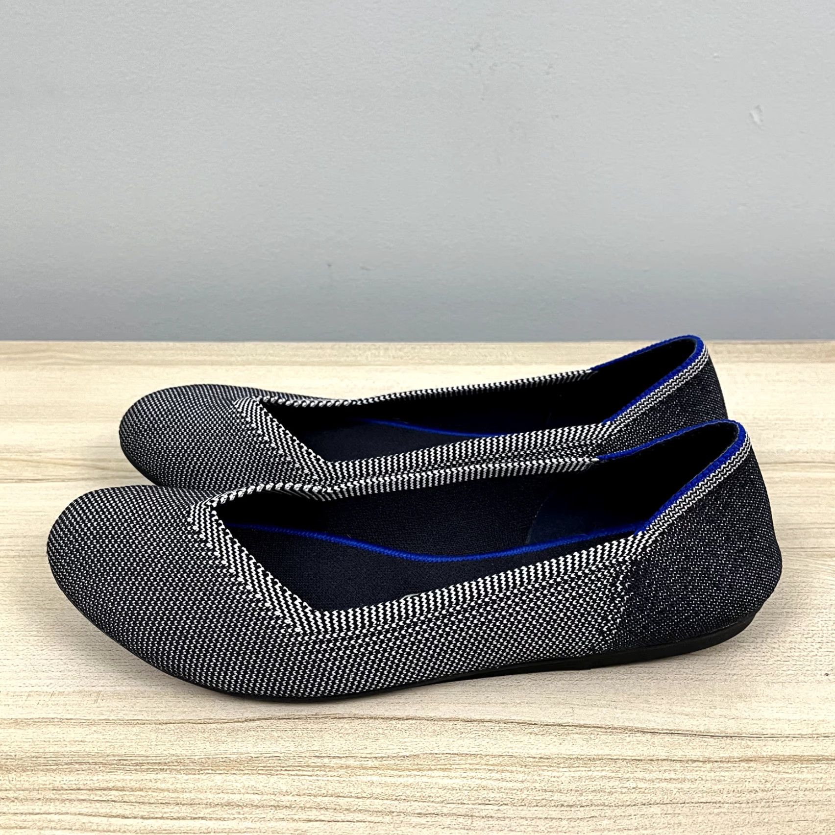 Vintage ROTHYS Ballet Flat Women Size 8.5 Two Tone Gray Round Toe Slip On Career Office Shoes Women Size US 5 / IT 35 - 6 Thumbnail