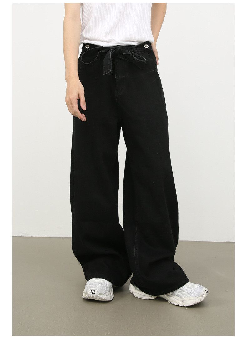 Japanese Brand Japanese retro loose straight versatile belt jeans Size US 32 / EU 48 - 4 Thumbnail