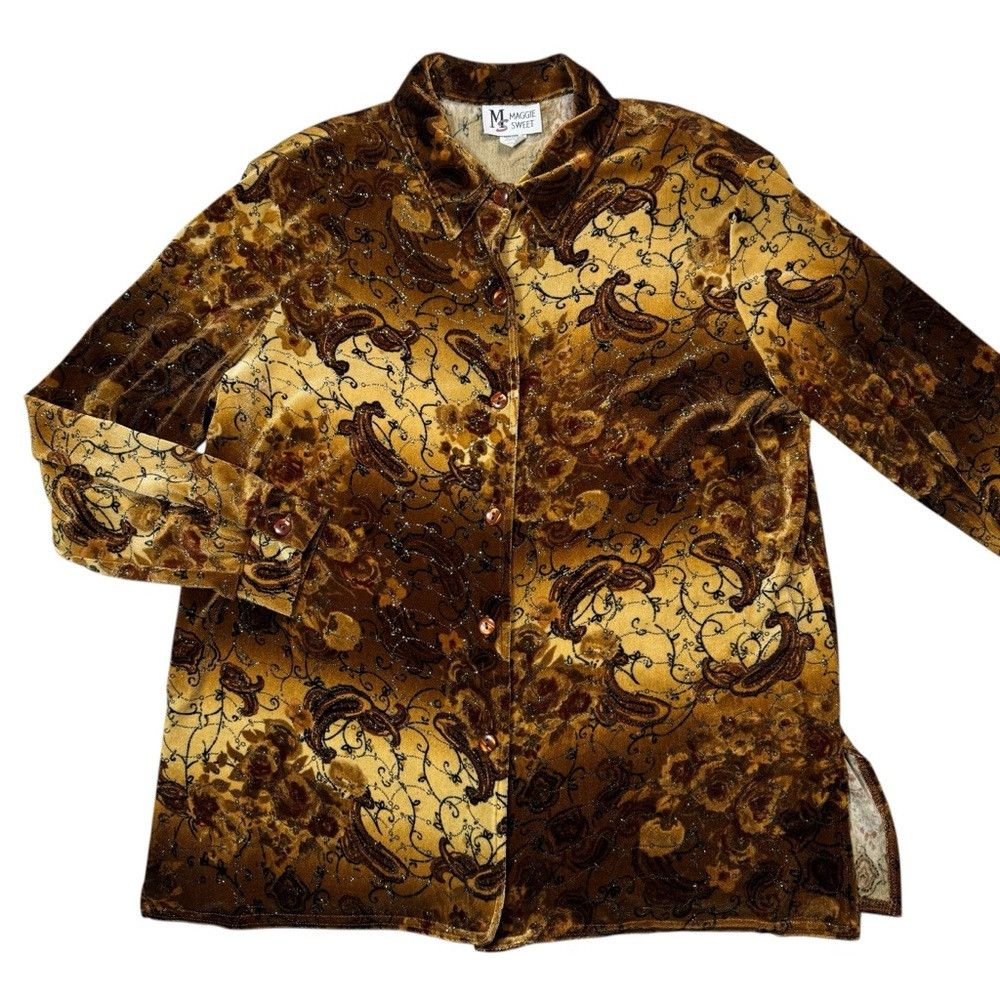 Other NWT New Vintage Maggie Velvet Tank Top Long Sleeve Shirt Se Size L / US 10 / IT 46 - 2 Thumbnail