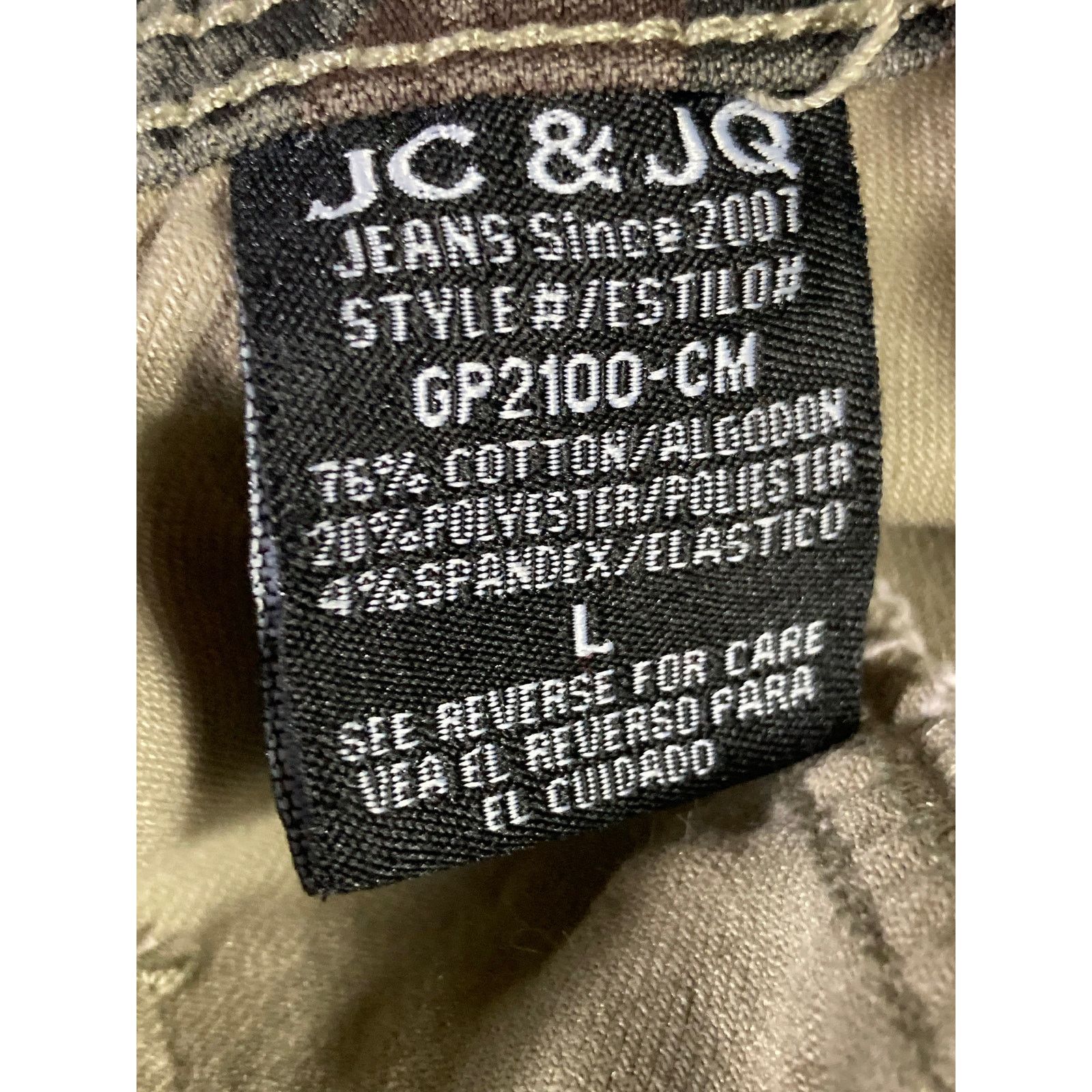 Other JC & JQ Women's Camo High Rise Skinny Jeans Size L Size 23" - 2 Thumbnail