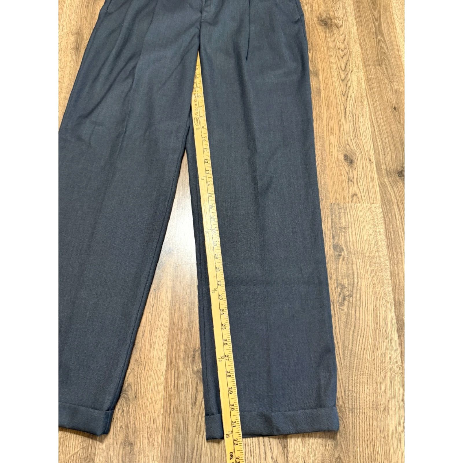 Stafford Stafford Pants Mens 34x32 Gray Dress Pants Cuffed Pleated 42" Length Modern Regular Size US 34 / EU 50 - 7 Thumbnail