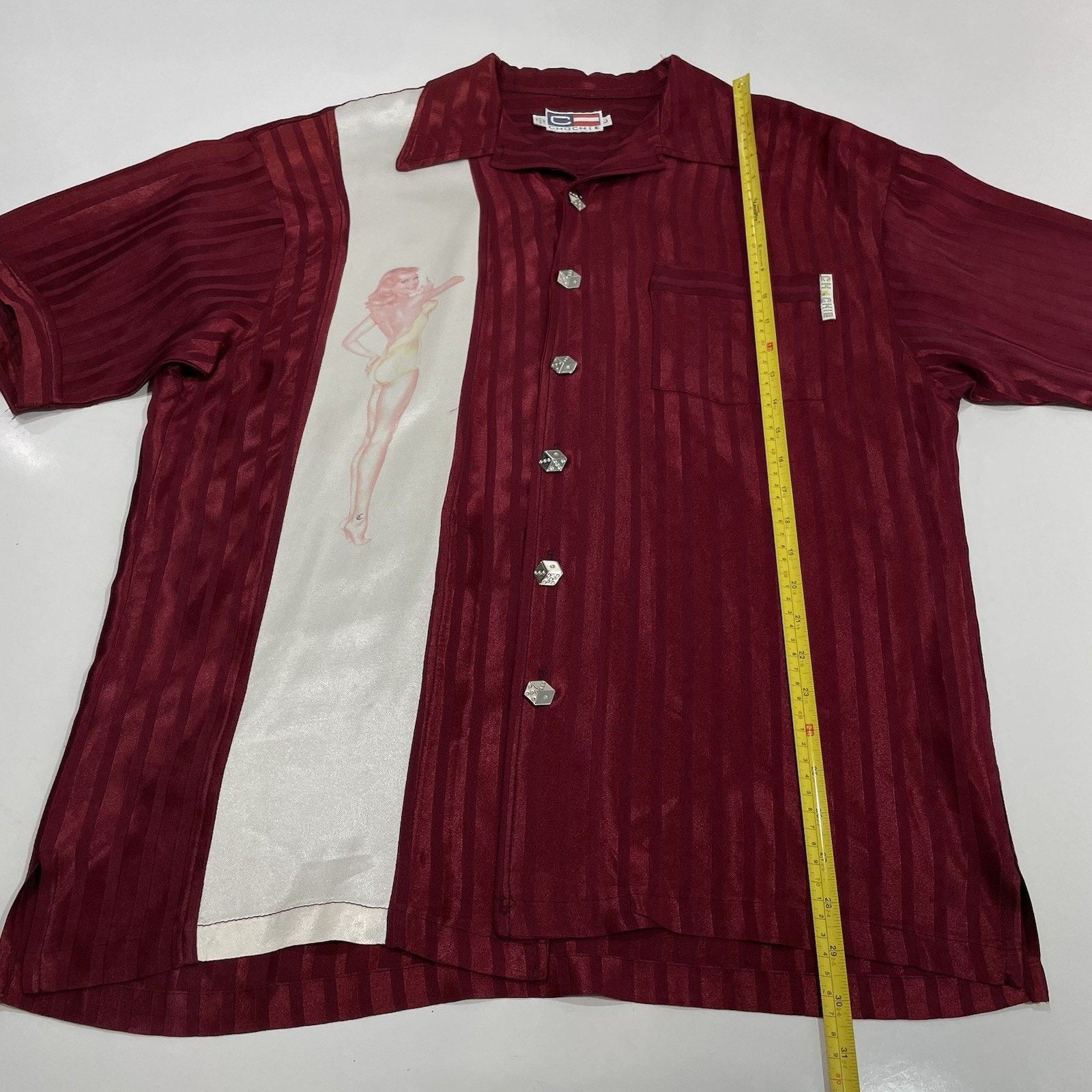 Chocolate VTG CHOCHIE Men’s Shirt L Retro Pin Up Girl Flashy Club Dice Size US L / EU 52-54 / 3 - 5 Thumbnail