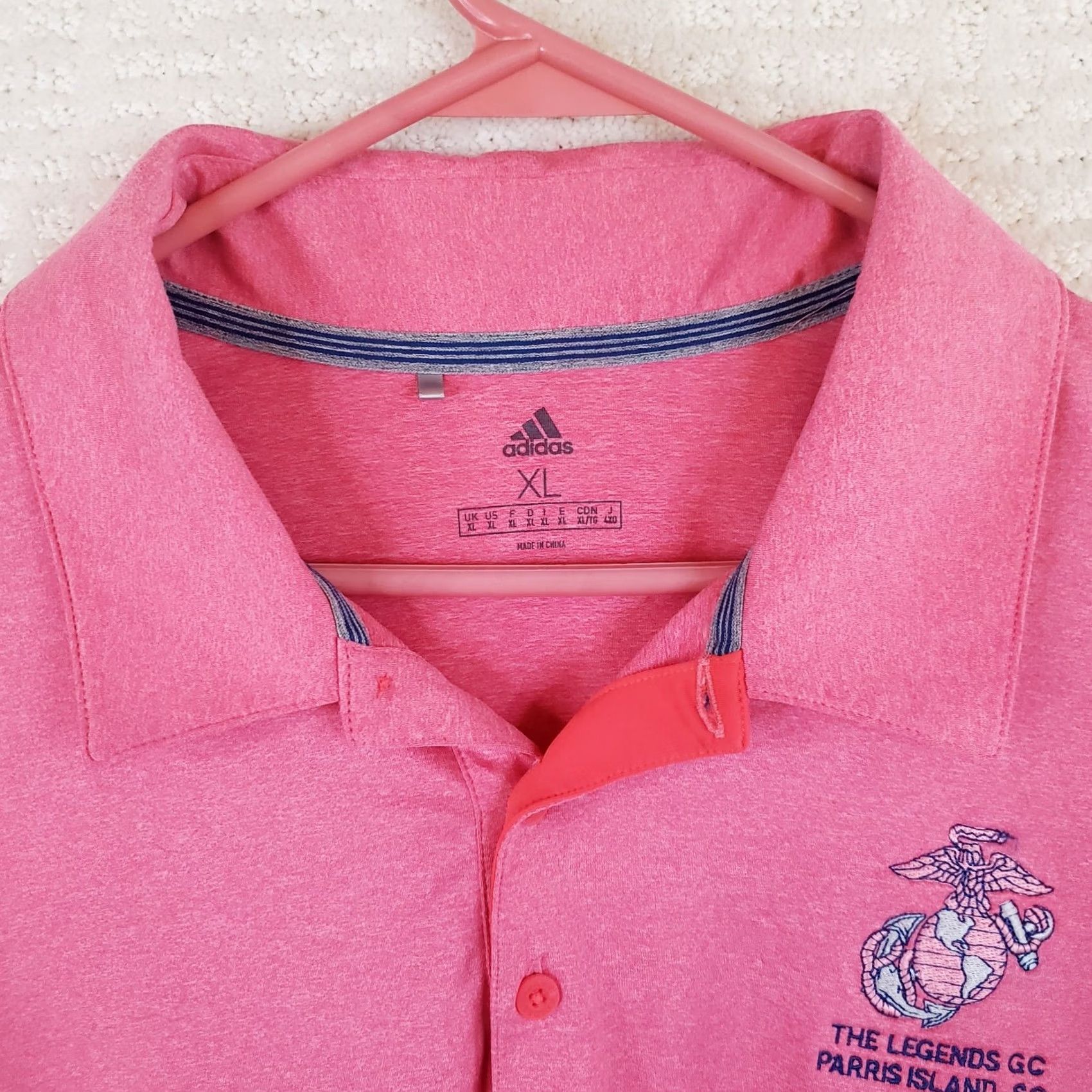 Adidas Adidas Legends Parris Island Golf Polo Shirt Mens XL Pink New Size US XL / EU 56 / 4 - 4 Thumbnail