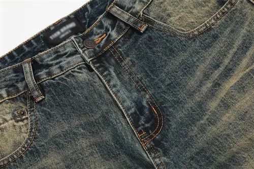 VIBE Men's trendy loose versatile retro washed flared jeans Size US 34 / EU 50 - 3 Thumbnail