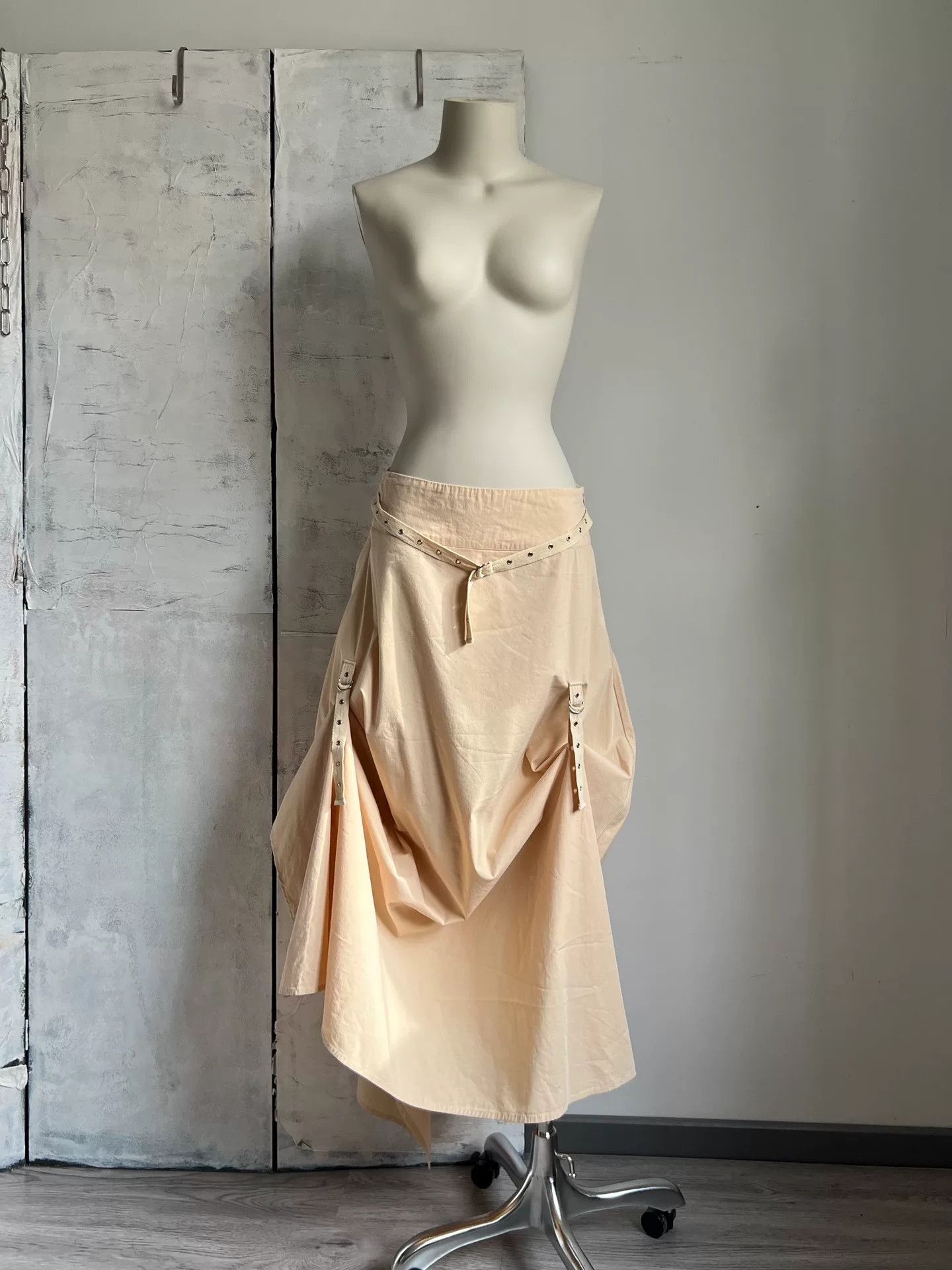 Vintage Derhy Vintage Asymmetrical Strap Skirt Size 38" / US 16 / IT 52 - 1 Thumbnail