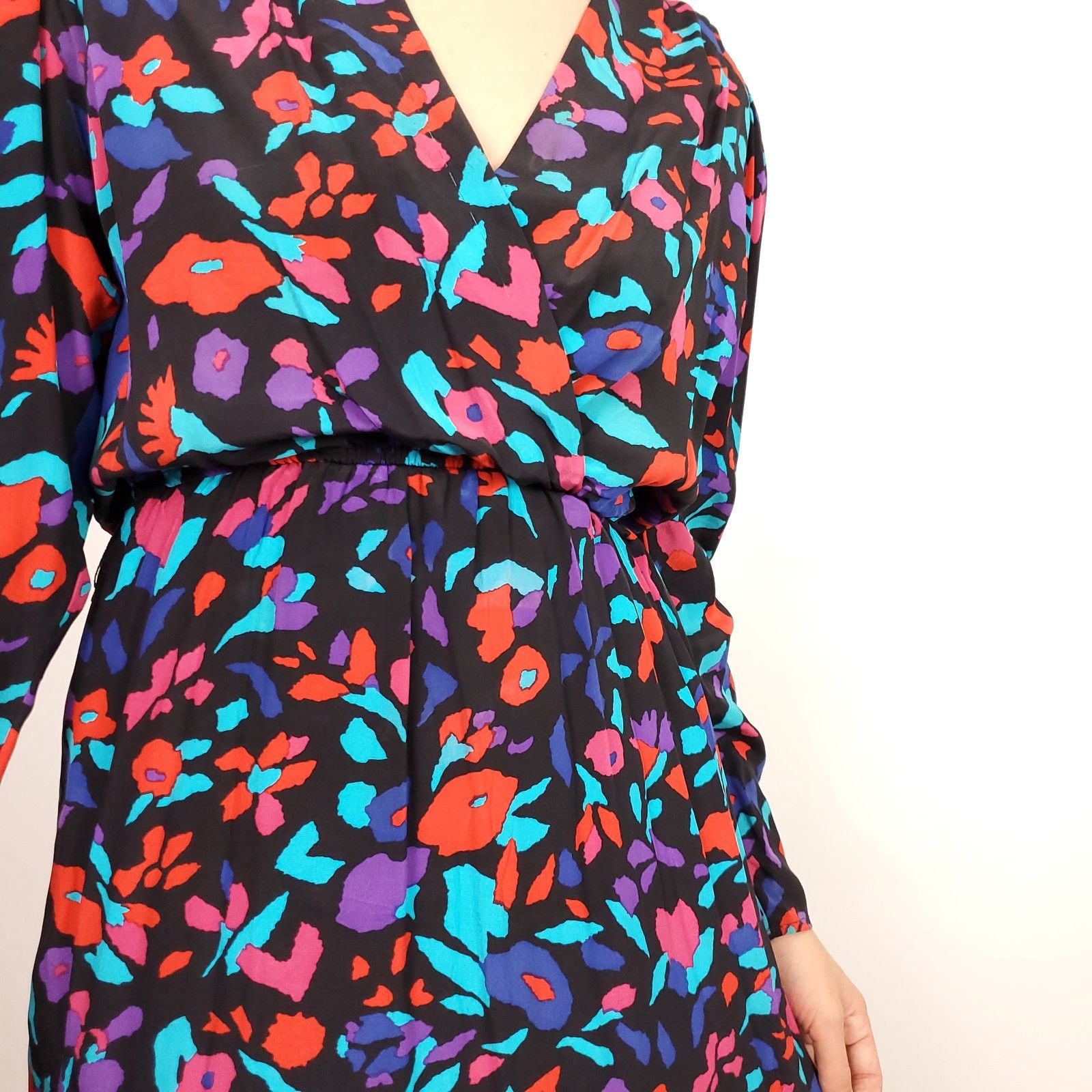 Saks Fifth Avenue Vintage Silk Saks Fifth Ave Funky Print Dress 6 Size M / US 6-8 / IT 42-44 - 4 Thumbnail