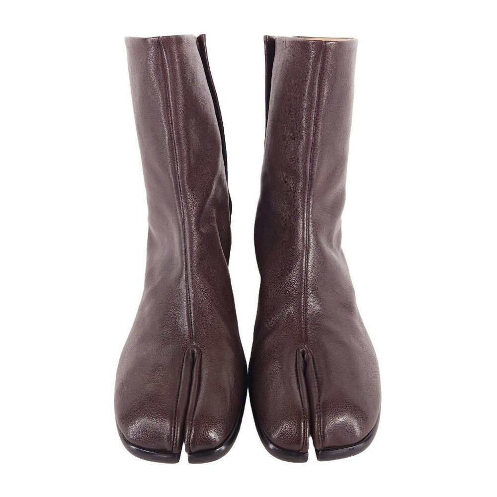 image of Maison Margiela Tabi Toe Leather Ankle Boots 44 11 Brown, Men's
