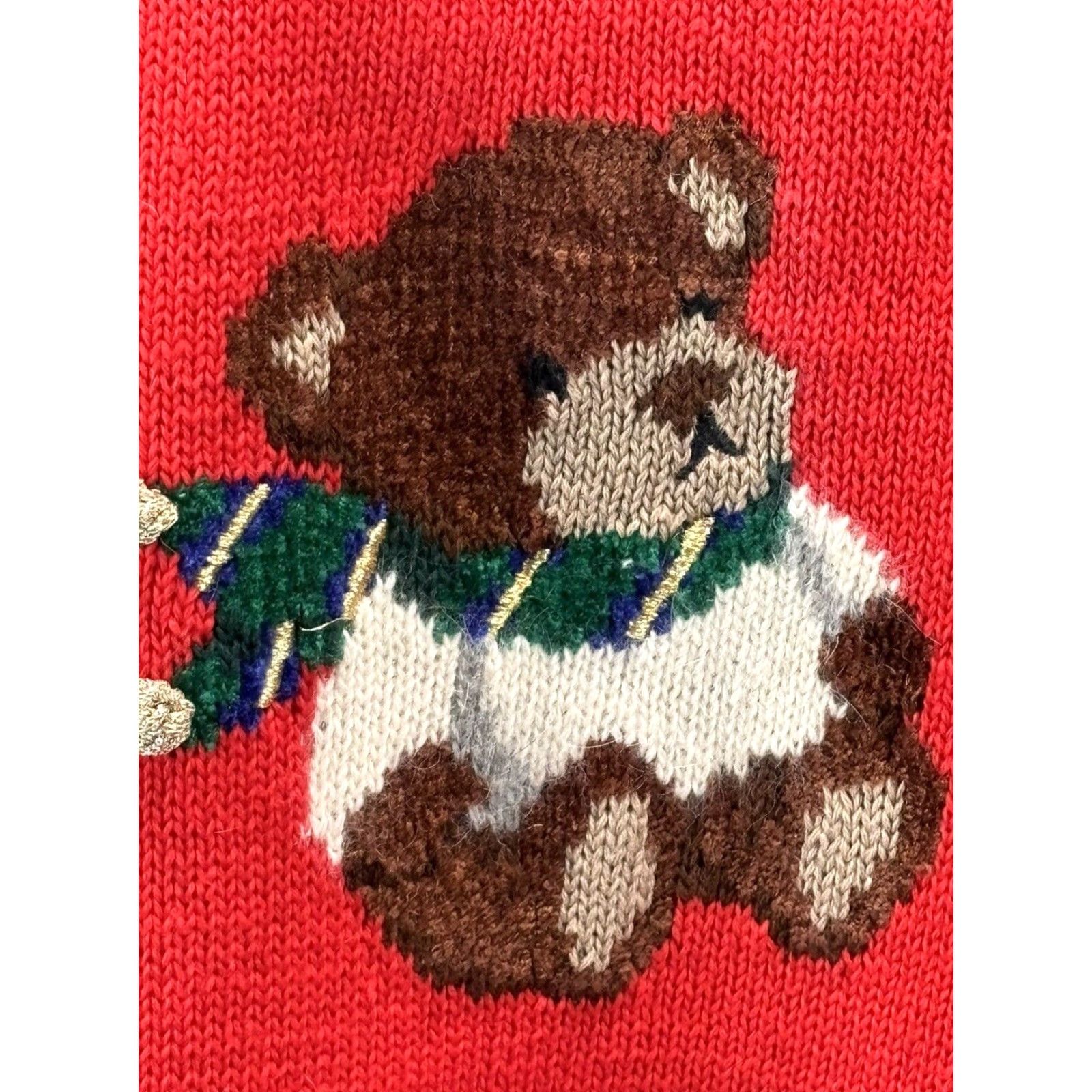 Vintage VINTAGE Marisa Christina Sweater Womens 3X Plus Red Teddy Bears 1990s Christmas 1994 Size XXL / US 16-18 / IT 52-54 - 6 Thumbnail