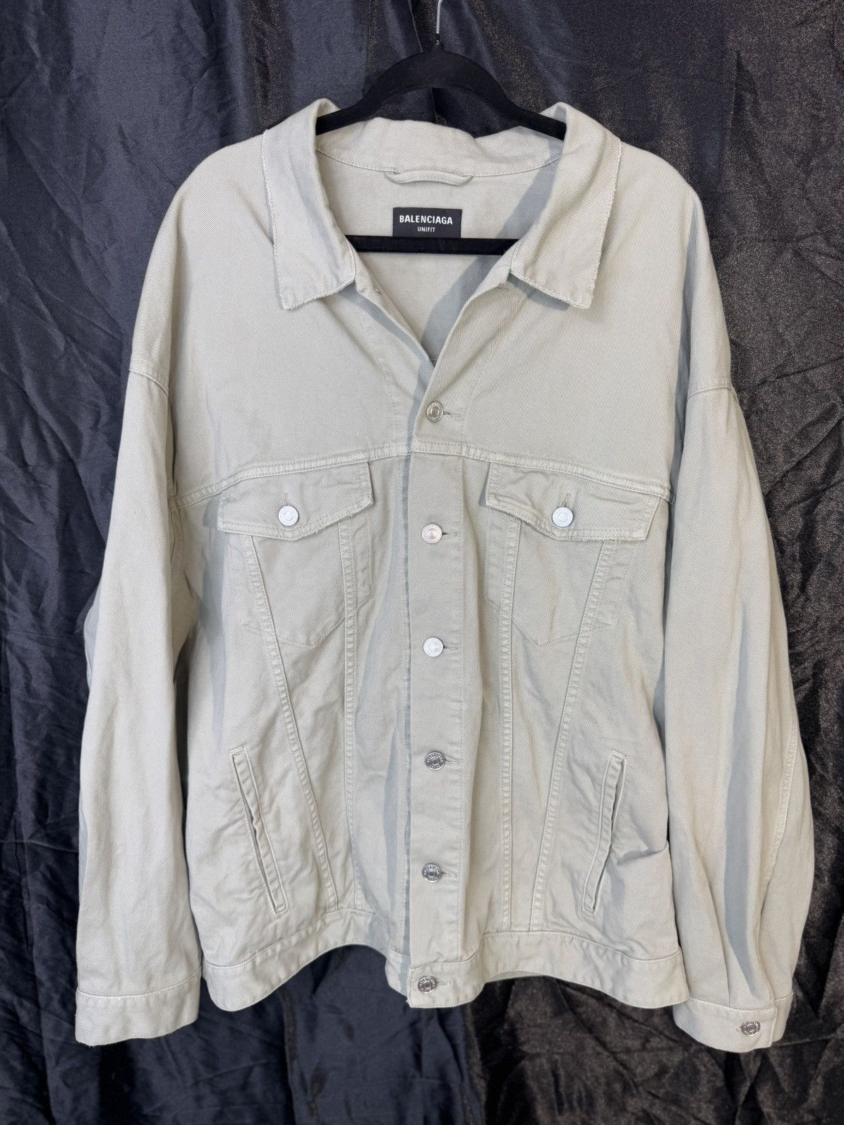 Balenciaga Balenciaga denim jacket light green / grey Size US XL / EU 56 / 4 - 7 Thumbnail