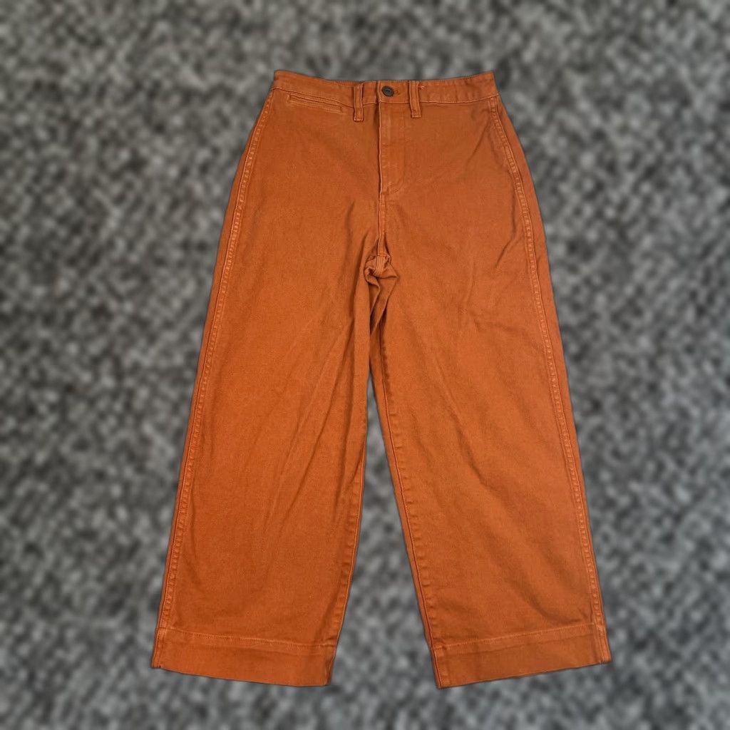 Madewell VINTAGE Madewell Pants Womens 25 Orange Wide Leg Crop 90s Bohemian Size 42" / US 20 - 1 Thumbnail
