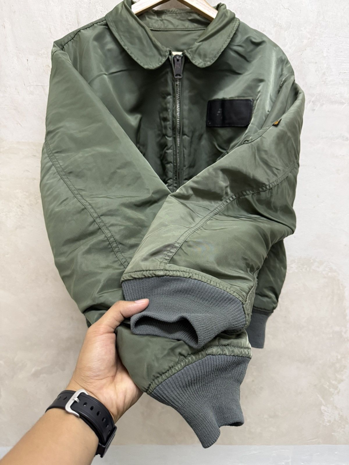 Alpha Industries Vintage 90s Alpha Industries CWU-45/P Bomber Jacket Size US XL / EU 56 / 4 - 4 Thumbnail