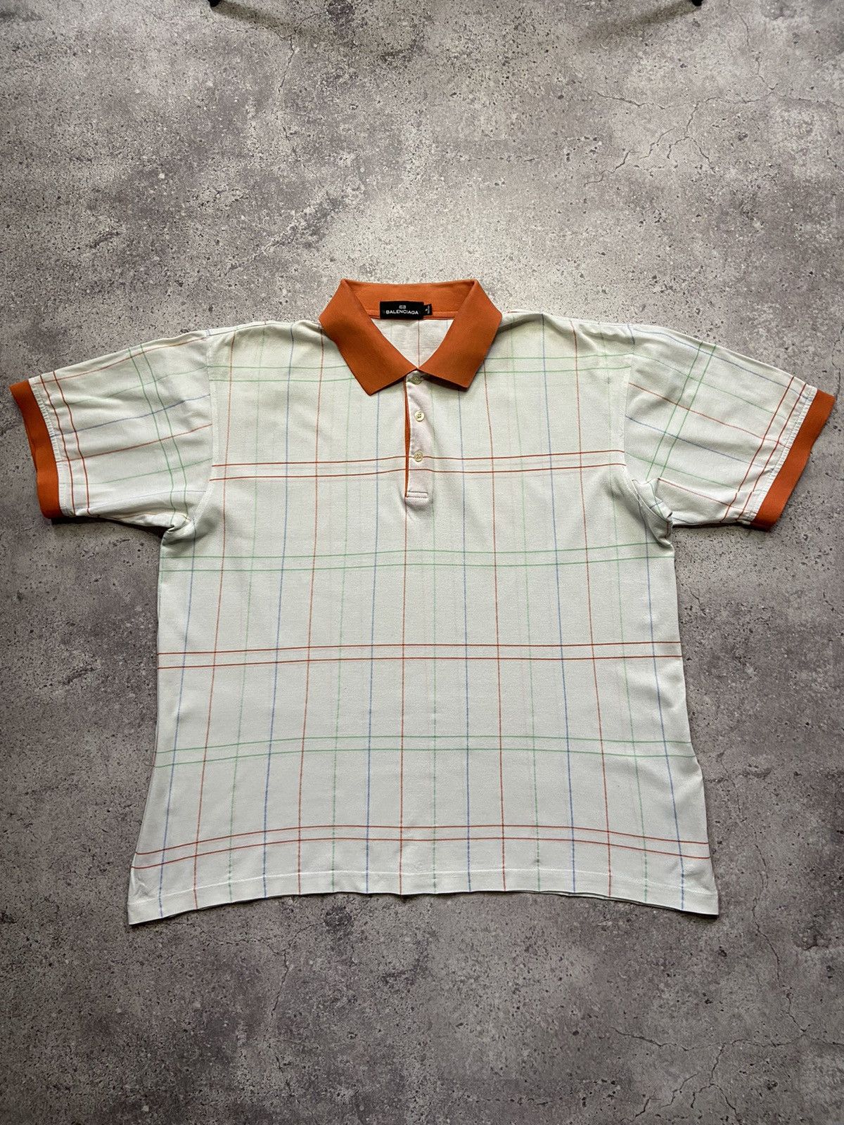 Balenciaga BALENCIAGA Paris Vintage Striped Polo Shirt Size US XXL / EU 58 / 5 - 2 Thumbnail