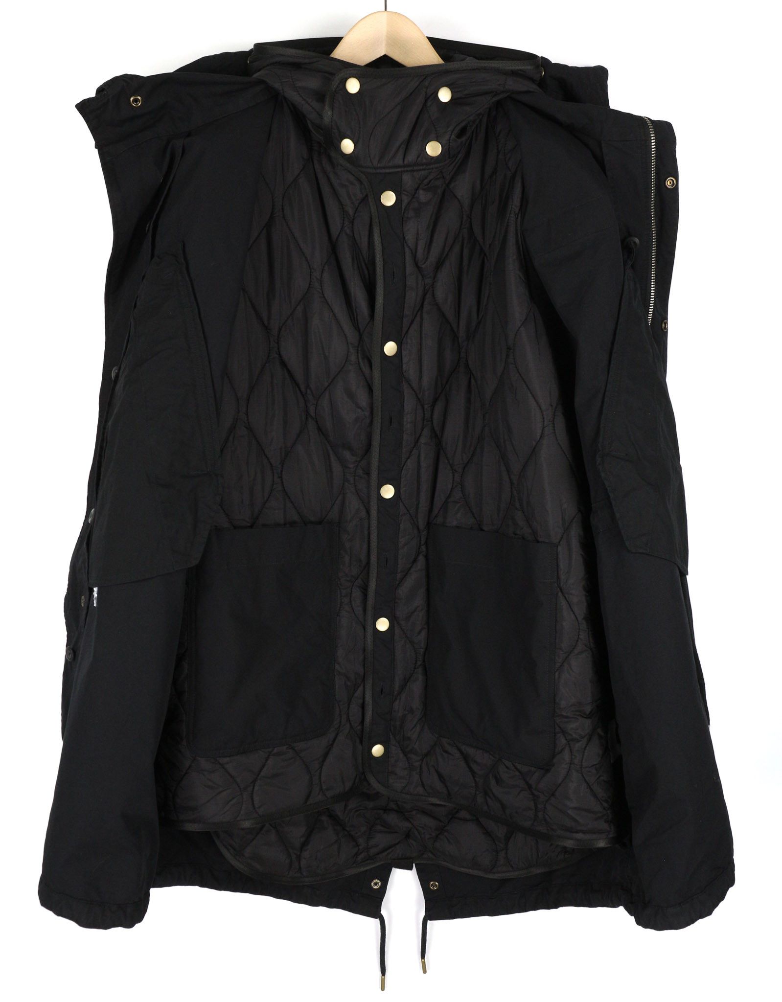 Diesel W-MILES L 2in1 Parka Drawstring Mid-Length Jacket 81747 Size US L / EU 52-54 / 3 - 5 Thumbnail
