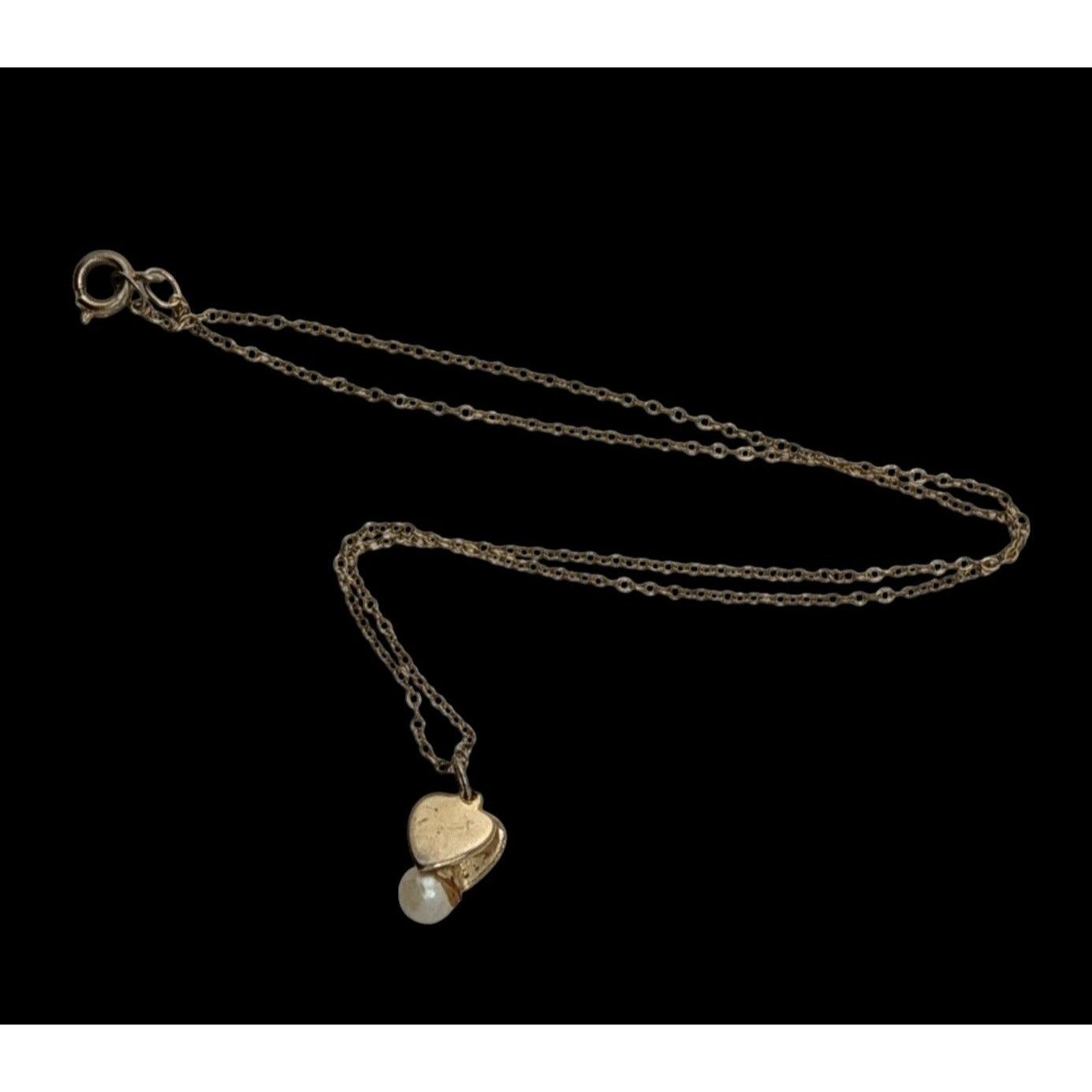 Other Vintage Romantic Minimalist Gold Tone Heart Pendant Necklace Size ONE SIZE - 2 Thumbnail
