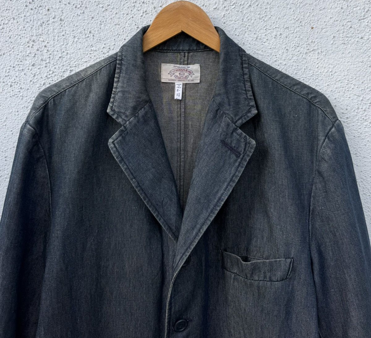 Giorgio Armani Vintage Armani Jeans Denim Blazer Dark Wash Made In Italy Size US L / EU 52-54 / 3 - 2 Thumbnail