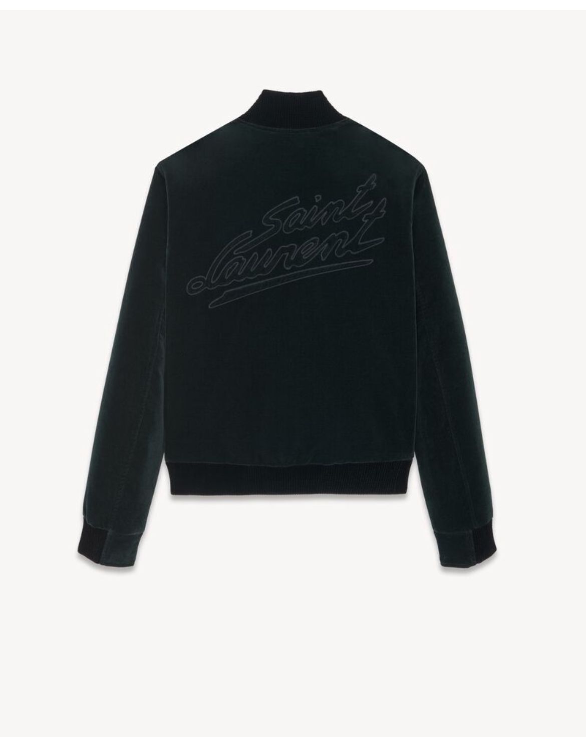 Saint Laurent Paris o1s1wg111024 Teddy Jacket in Cotton Velvet in Dark Green Size US S / EU 44-46 / 1 - 2 Thumbnail