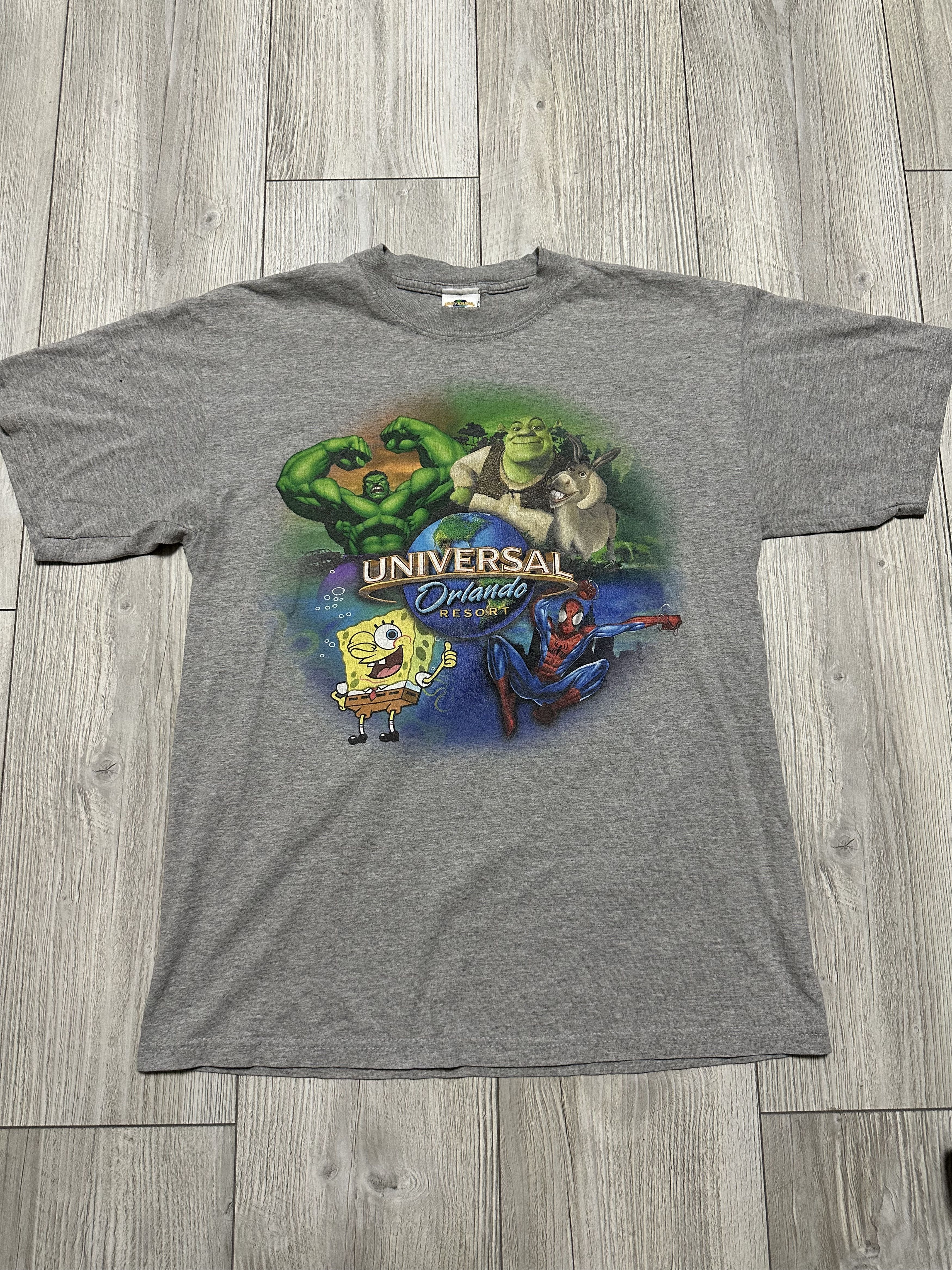 Universal Studios Vintage Universal Orlando Resort Shrek Spongebob Hulk Tshirt Size US M / EU 48-50 / 2 - 1 Thumbnail